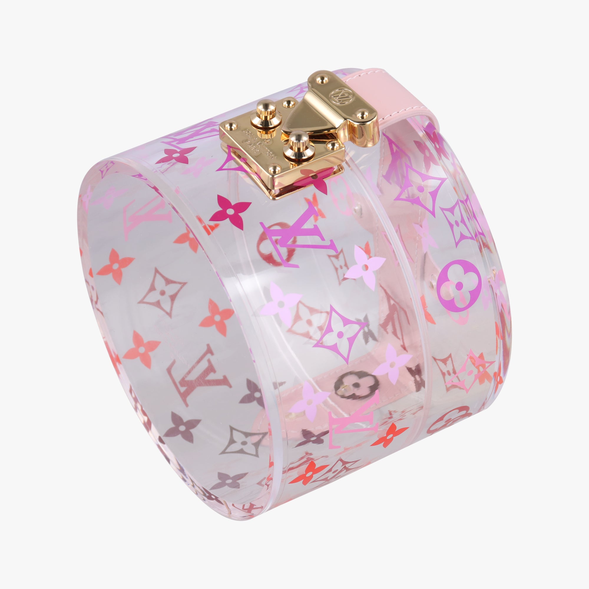 Boite Scott Trunk Jewelry Makeup Box Pink×multicolor Plexiglass GI0362 GI0362 DI0159ボワット スコット トランク ジュエリー メイクボックス ピンク×マルチカラー プレキシガラス GI0362 GI0362 DI0159