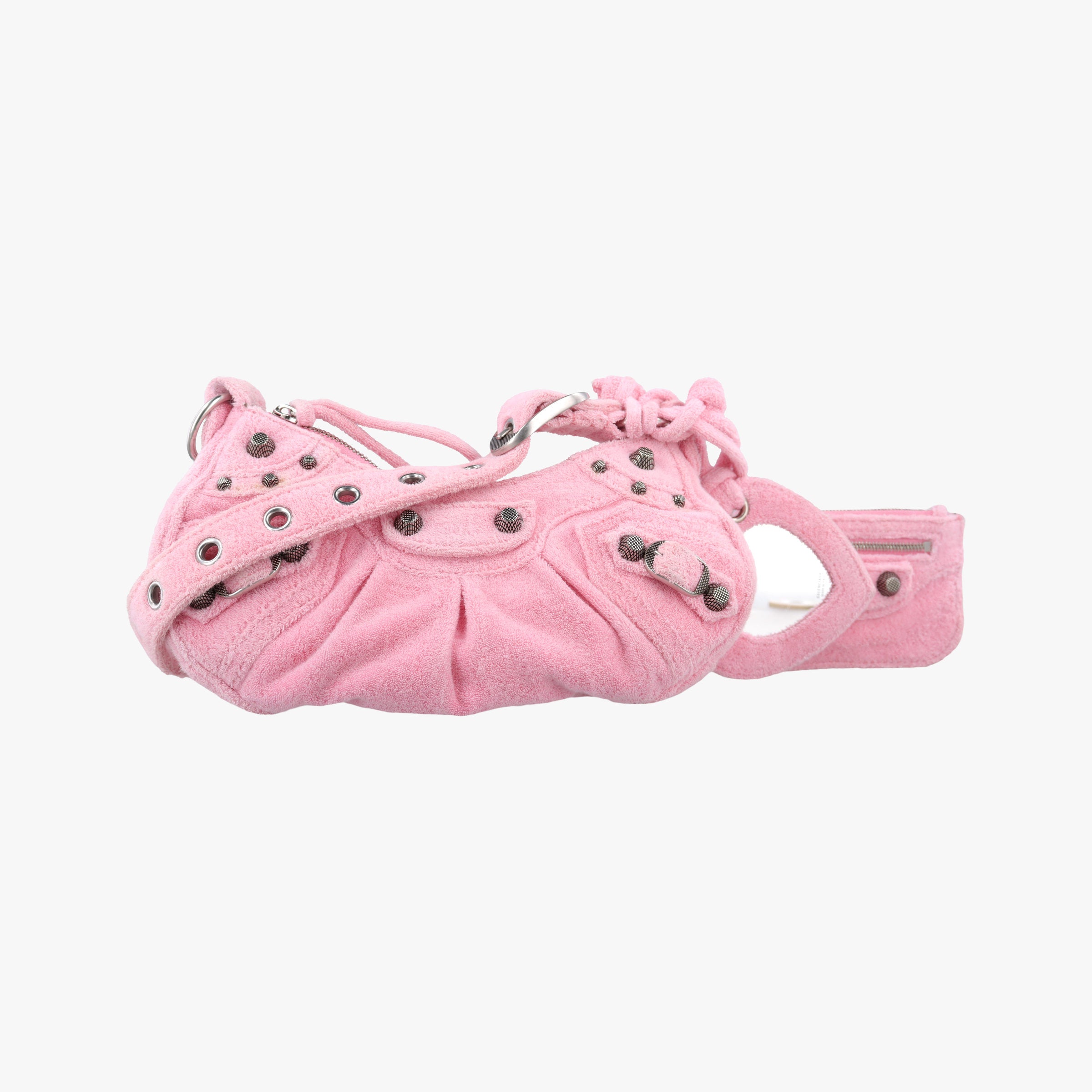 Le Cagole mini Pink Pile Fabric 671309.5812.O.002123ル カゴール ミニ ピンク パイル生地 671309.5812.O.002123