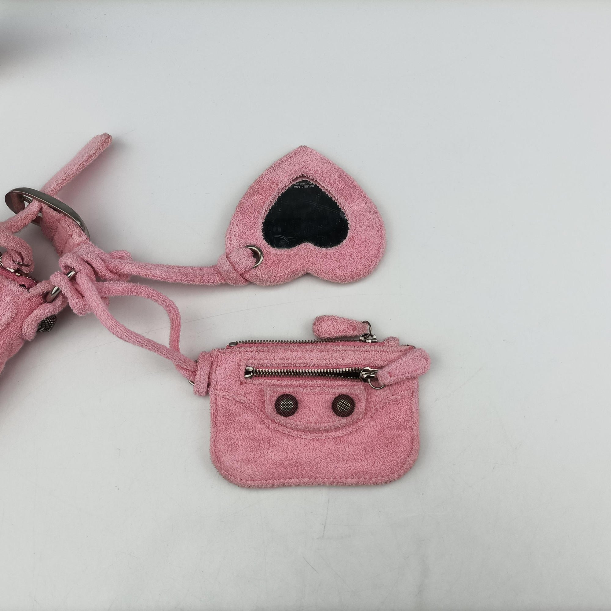 Le Cagole mini Pink Pile Fabric 671309.5812.O.002123ル カゴール ミニ ピンク パイル生地 671309.5812.O.002123