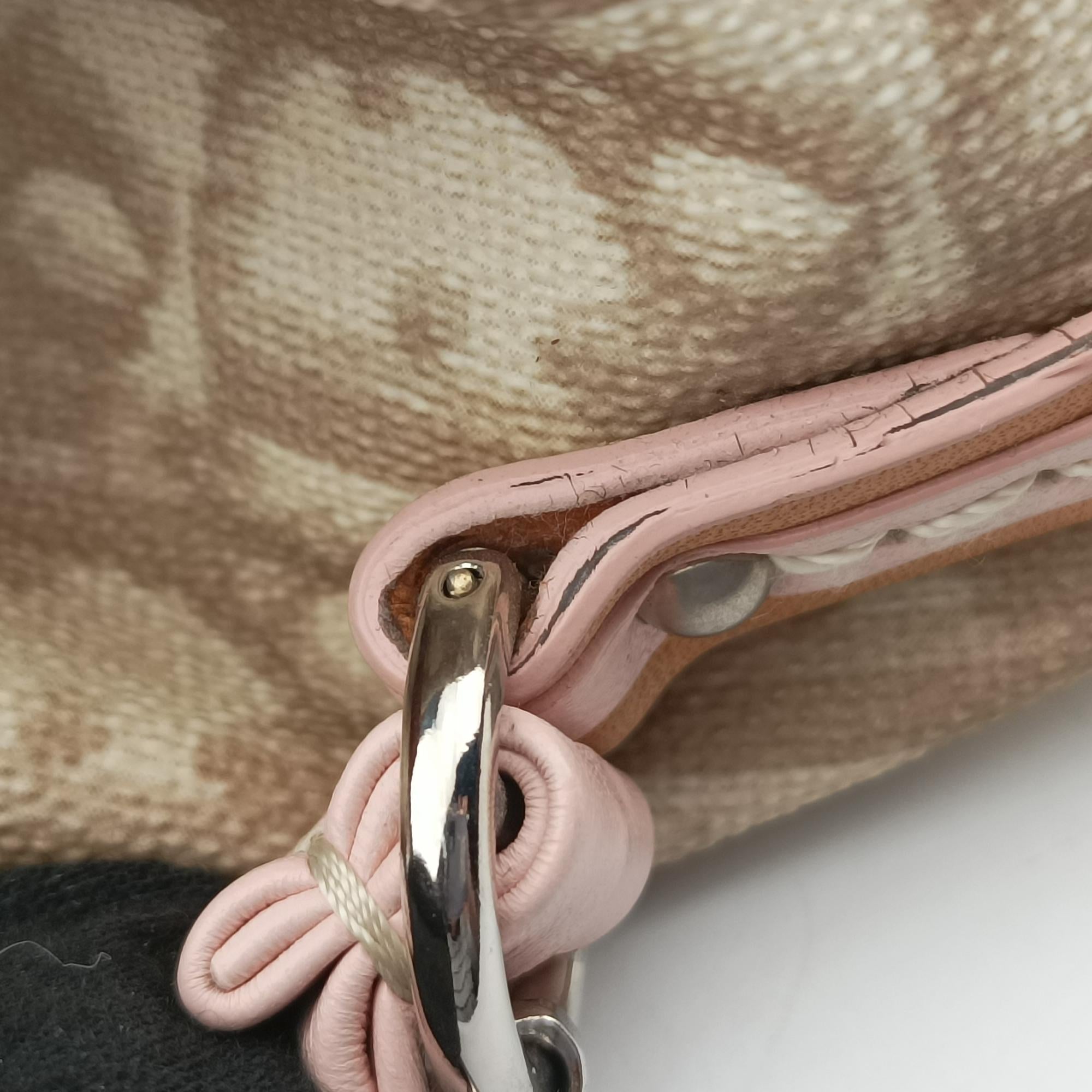 Romantic Trotter Beige x Pink PVC coated canvas 01-RU-1007ロマンティックトロッター ベージュ×ピンク PVCコーティングキャンバス 01-RU-1007