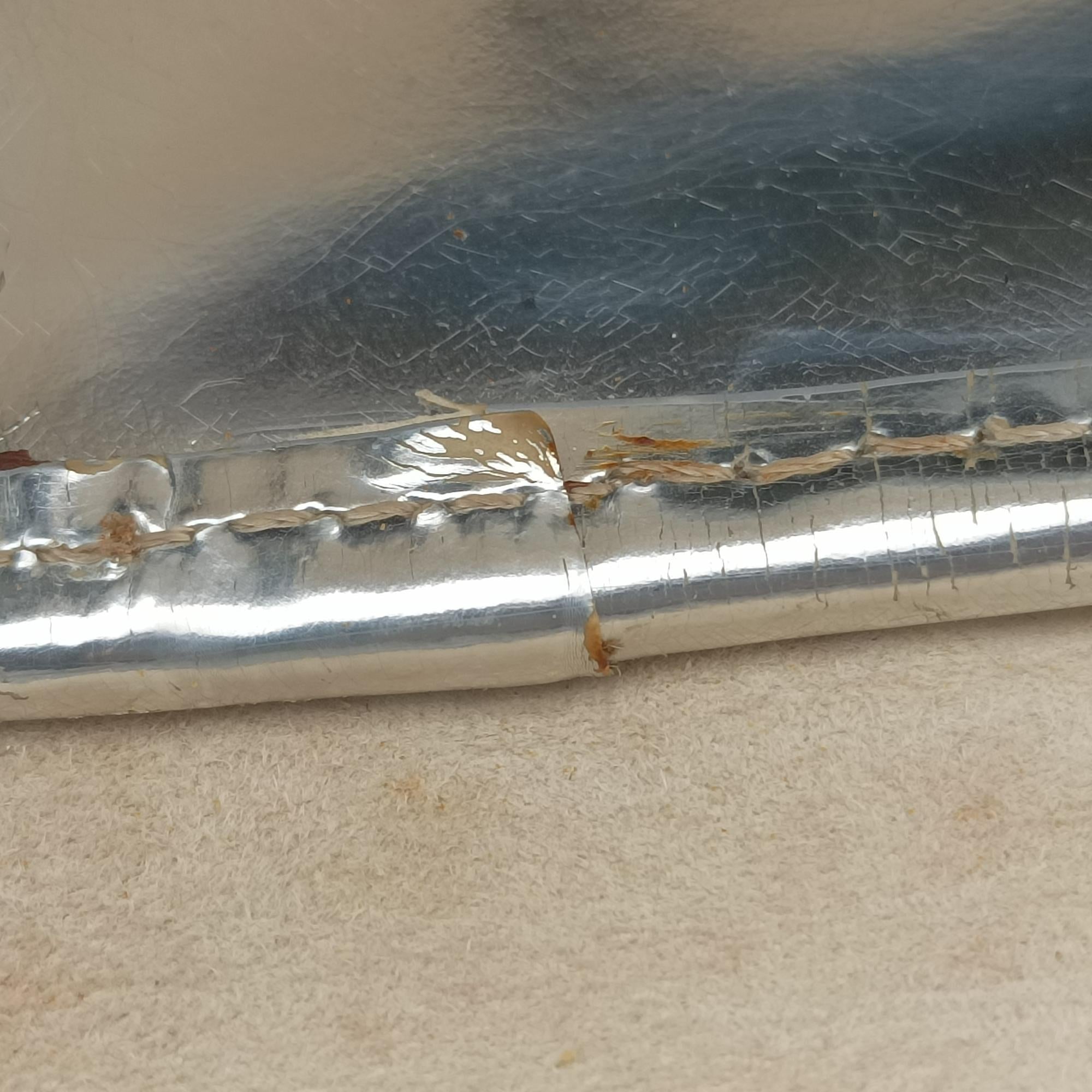 B Bag Beige x Silver straw 2415-8BN165-VUM-078Bバッグ ベージュ×シルバー ストロー 2415-8BN165-VUM-078