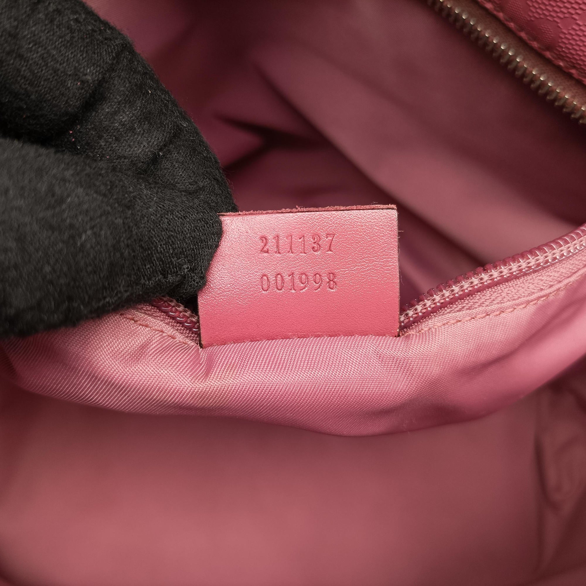 Guccissima Imprime Pink PVC coated canvas×Leather 211137 B013537459グッチシマ インプリメ ピンク PVCコーティングキャンバス×レザー 211137 B013537459