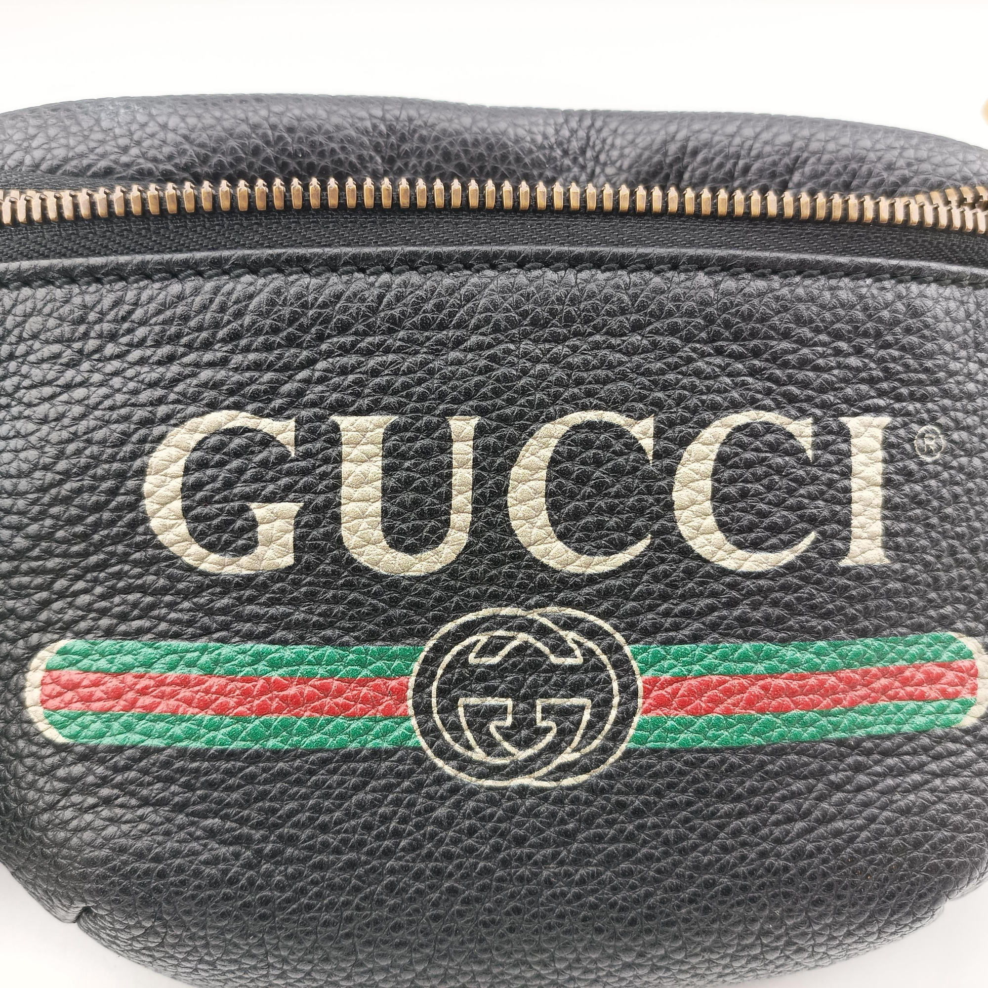 Gucci print Black Leather 527792 A025716335グッチプリント ブラック レザー 527792 A025716335