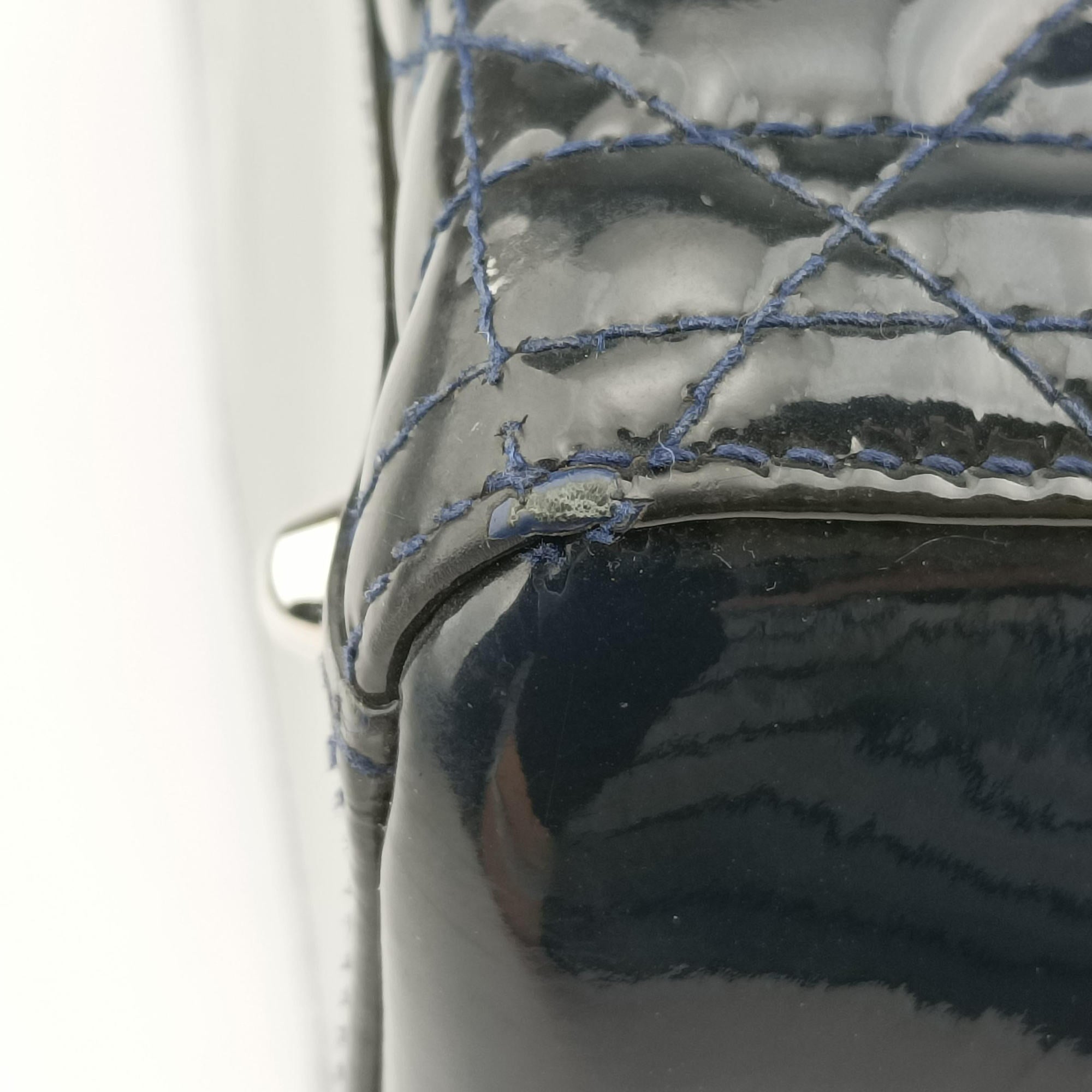 Lady Dior Navy Patent 05-MA-0120レディディオール ネービー パテント 05-MA-0120