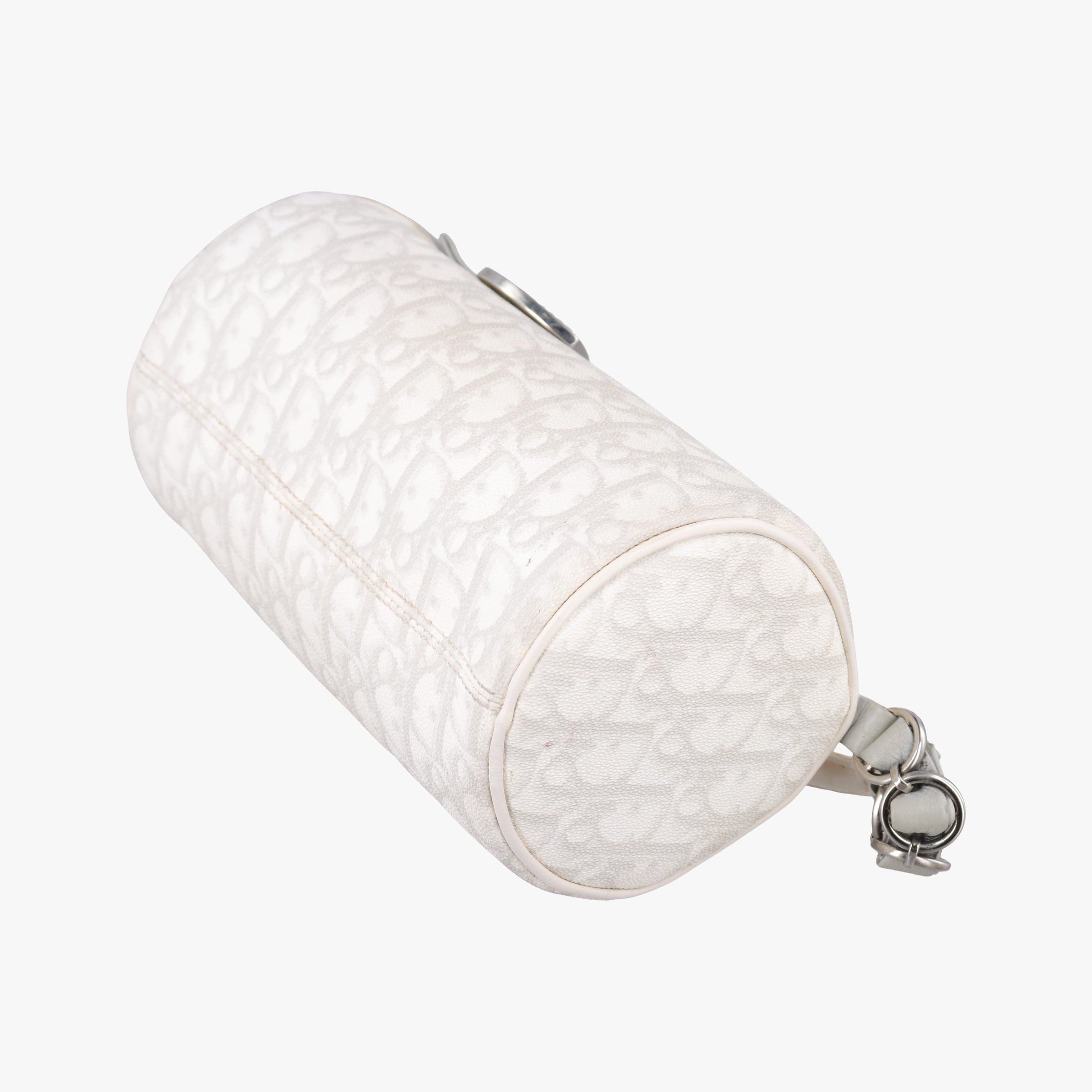 Romantique Barrel Trotter White×Grey PVC coated canvas×leather CM 0027ロマンティックバレルトロッター ホワイト×グレー PVCコーティングキャンバス×レザー CM 0027