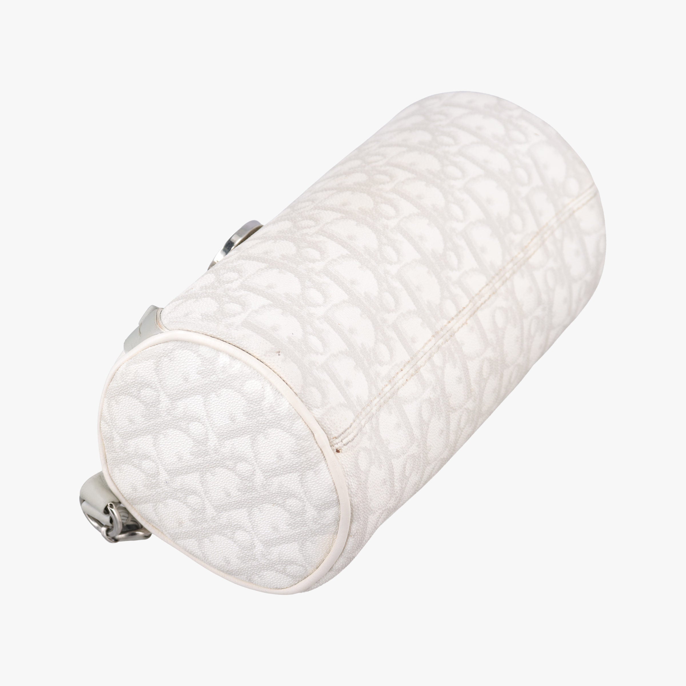 Romantique Barrel Trotter White×Grey PVC coated canvas×leather CM 0027ロマンティックバレルトロッター ホワイト×グレー PVCコーティングキャンバス×レザー CM 0027