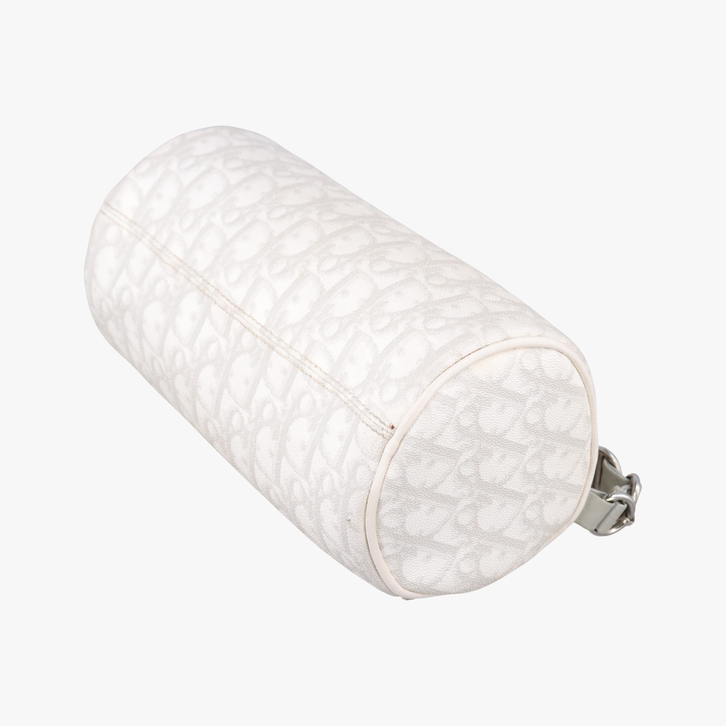 Romantique Barrel Trotter White×Grey PVC coated canvas×leather CM 0027ロマンティックバレルトロッター ホワイト×グレー PVCコーティングキャンバス×レザー CM 0027