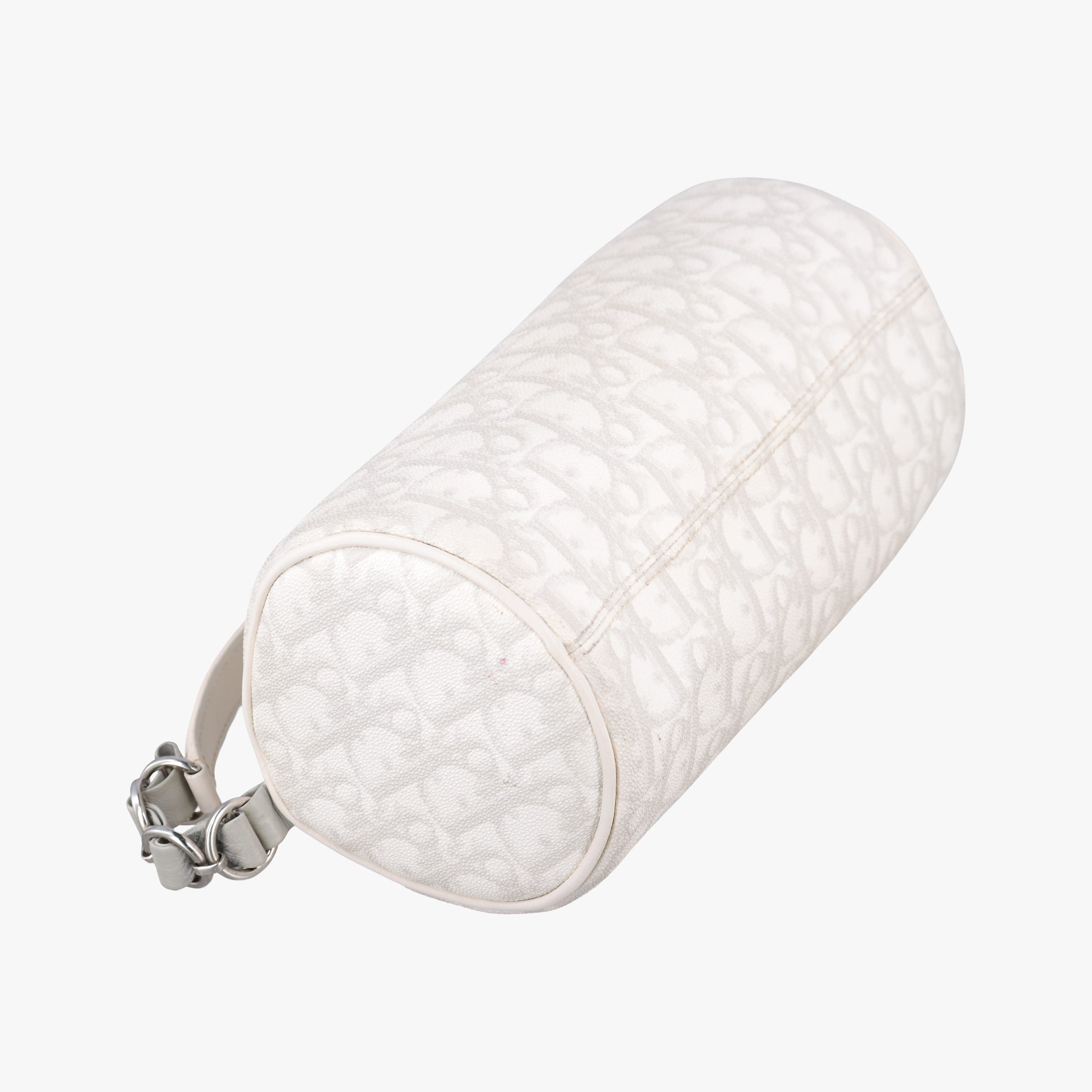 Romantique Barrel Trotter White×Grey PVC coated canvas×leather CM 0027ロマンティックバレルトロッター ホワイト×グレー PVCコーティングキャンバス×レザー CM 0027