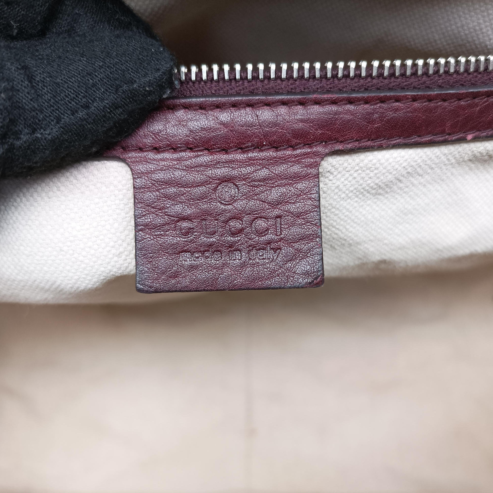 New Bamboo Tassel beige×burgundy canvas×leather 246860 F7098378ニューバンブー タッセル ベージュ×ワインレッド キャンバス×レザー 246860 F7098378