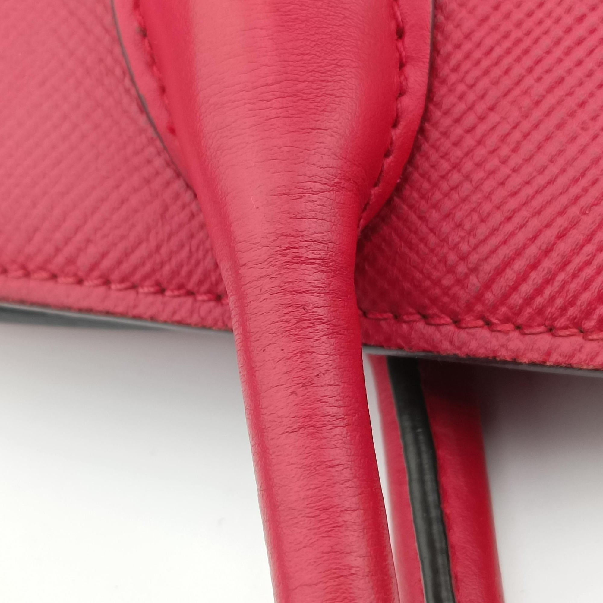 Cuir Monochrome Red SAFFIANO Leather 1BA155 59キュイール モノクローム レッド サフィアーノレザー 1BA155 59
