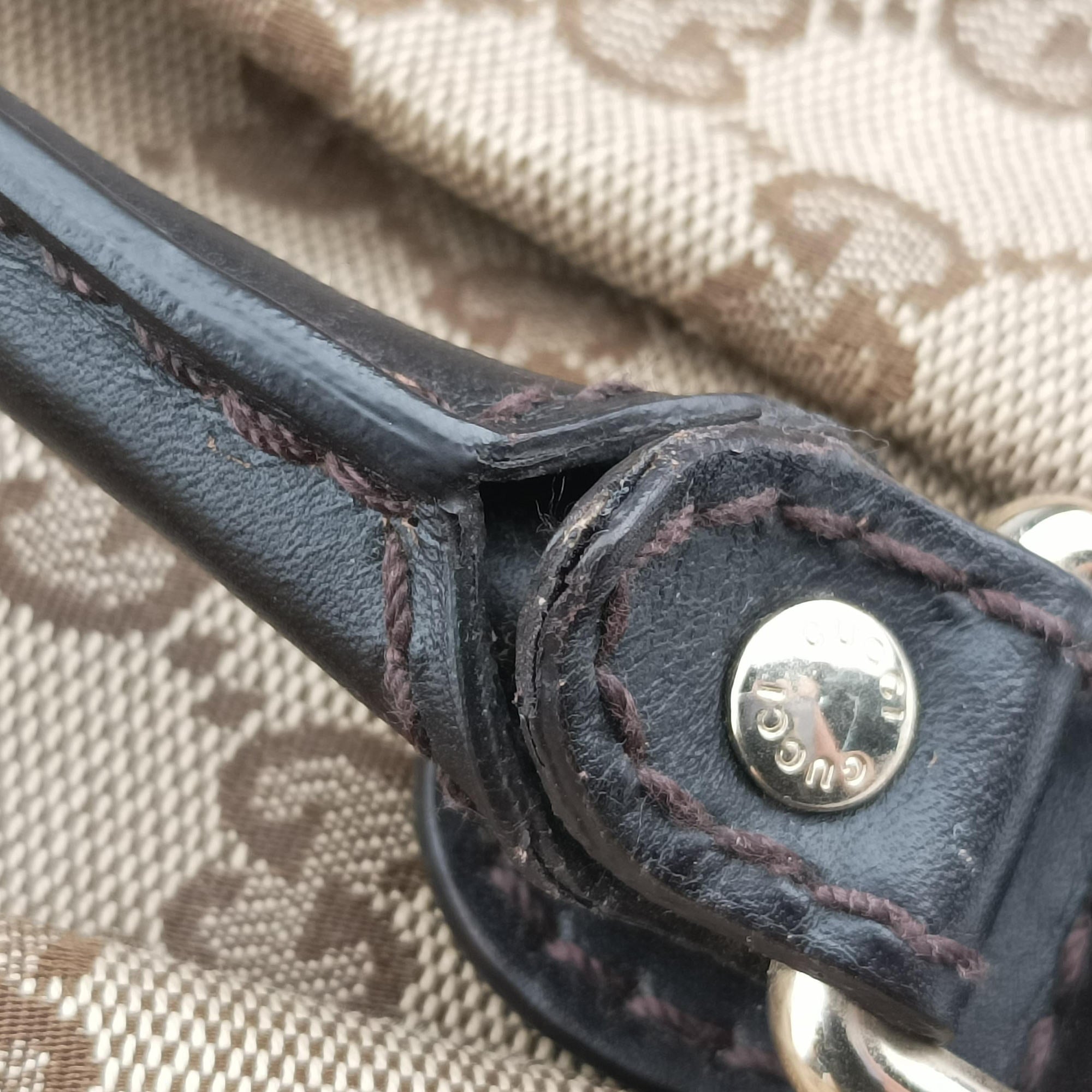 Sukey Brown×Black canvas×Leather 247902 H016922296スーキー ブラウン×ブラック キャンバス×レザー 247902 H016922296