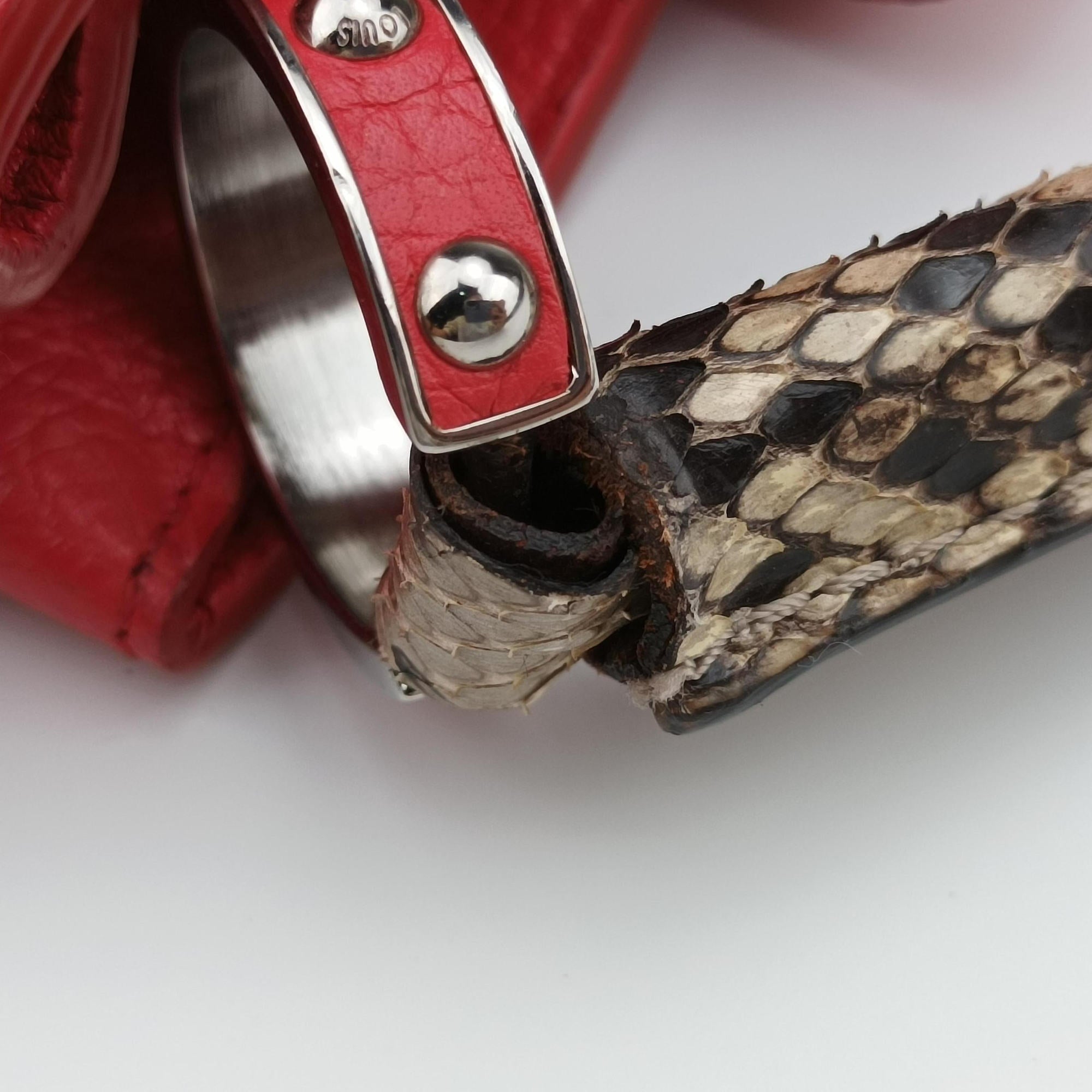 Capucines MM Ruby Taurillon Leather × Python N91899 MI0185カプシーヌ MM ルビー トリヨンレザー×パイソン N91899 MI0185