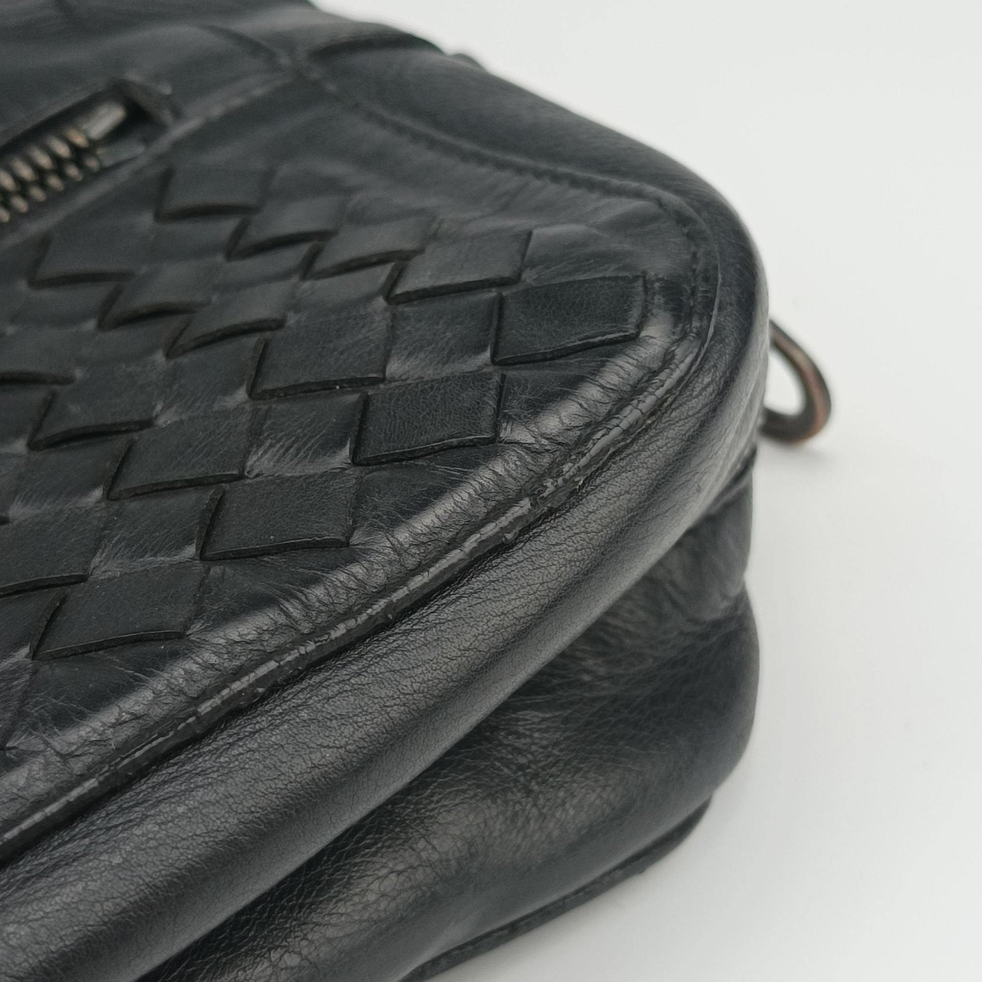 Intrecciato Black lambskin B06808532Bイントレチャート ブラック ラムスキン B06808532B