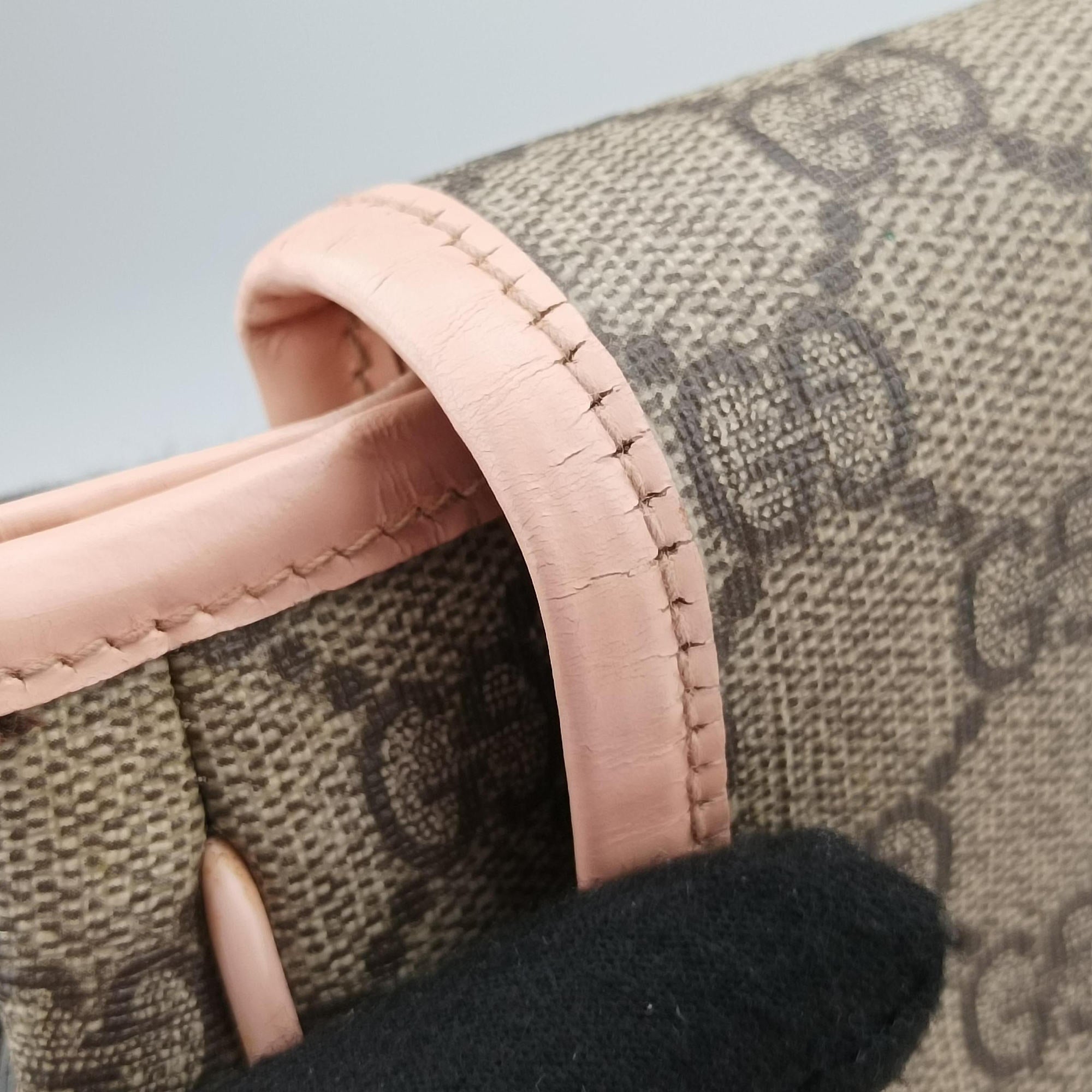 GG Plus Messenger Beige×Pink PVC coated canvas×Leather 201732 C4404997GGプラス メッセンジャー ベージュ×ピンク PVCコーティングキャンバス× レザー 201732 C4404997