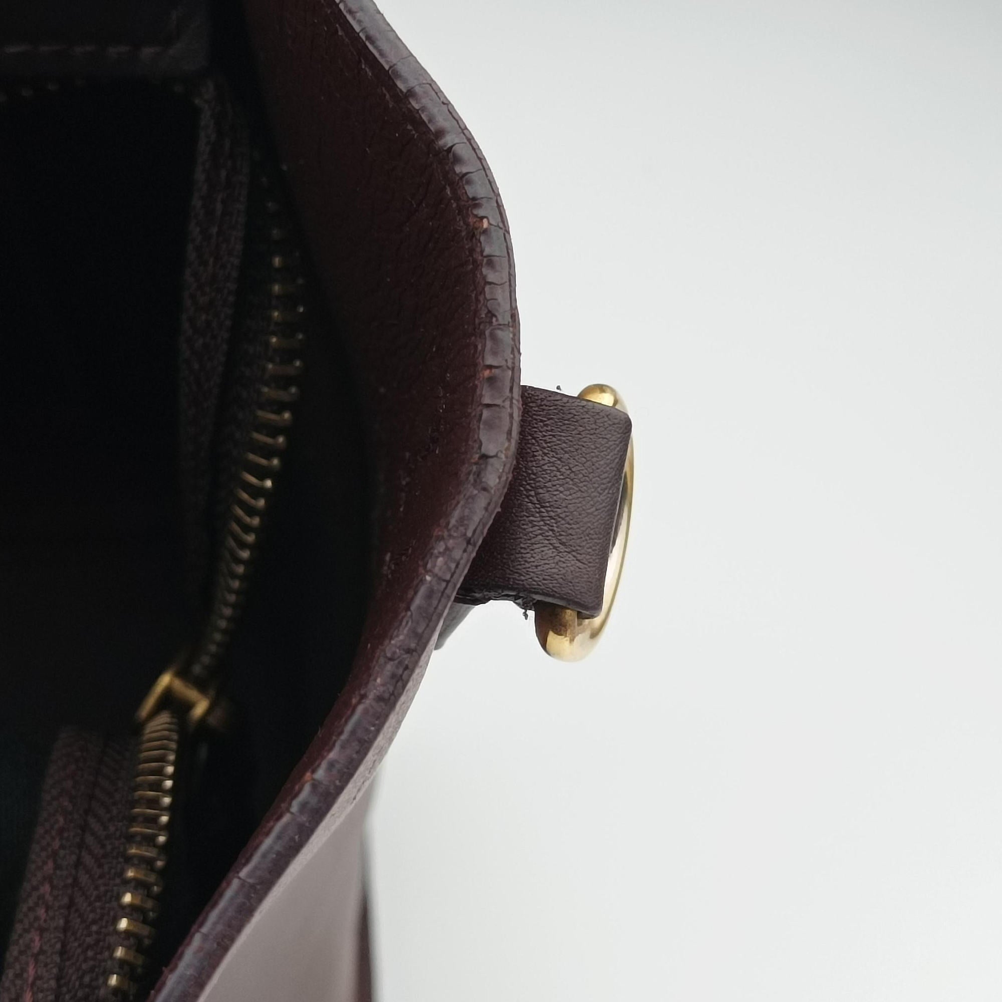 luggage nano shopper Brown × Rose × Bordeaux Leather F-CU-0154ラゲージナノショッパー ブラウン × ローズ × ボルドー レザー F-CU-0154