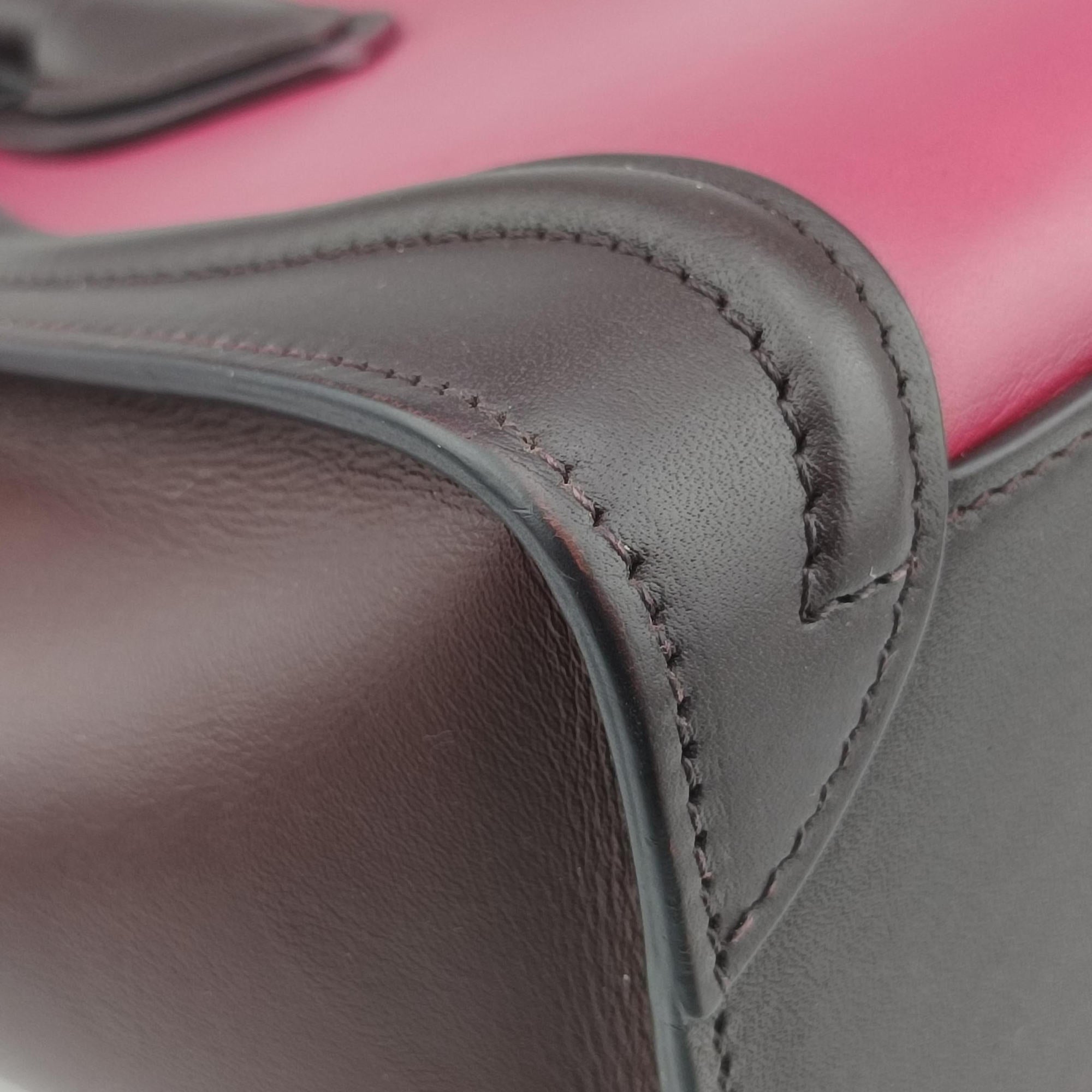 luggage nano shopper Brown × Rose × Bordeaux Leather F-CU-0154ラゲージナノショッパー ブラウン × ローズ × ボルドー レザー F-CU-0154