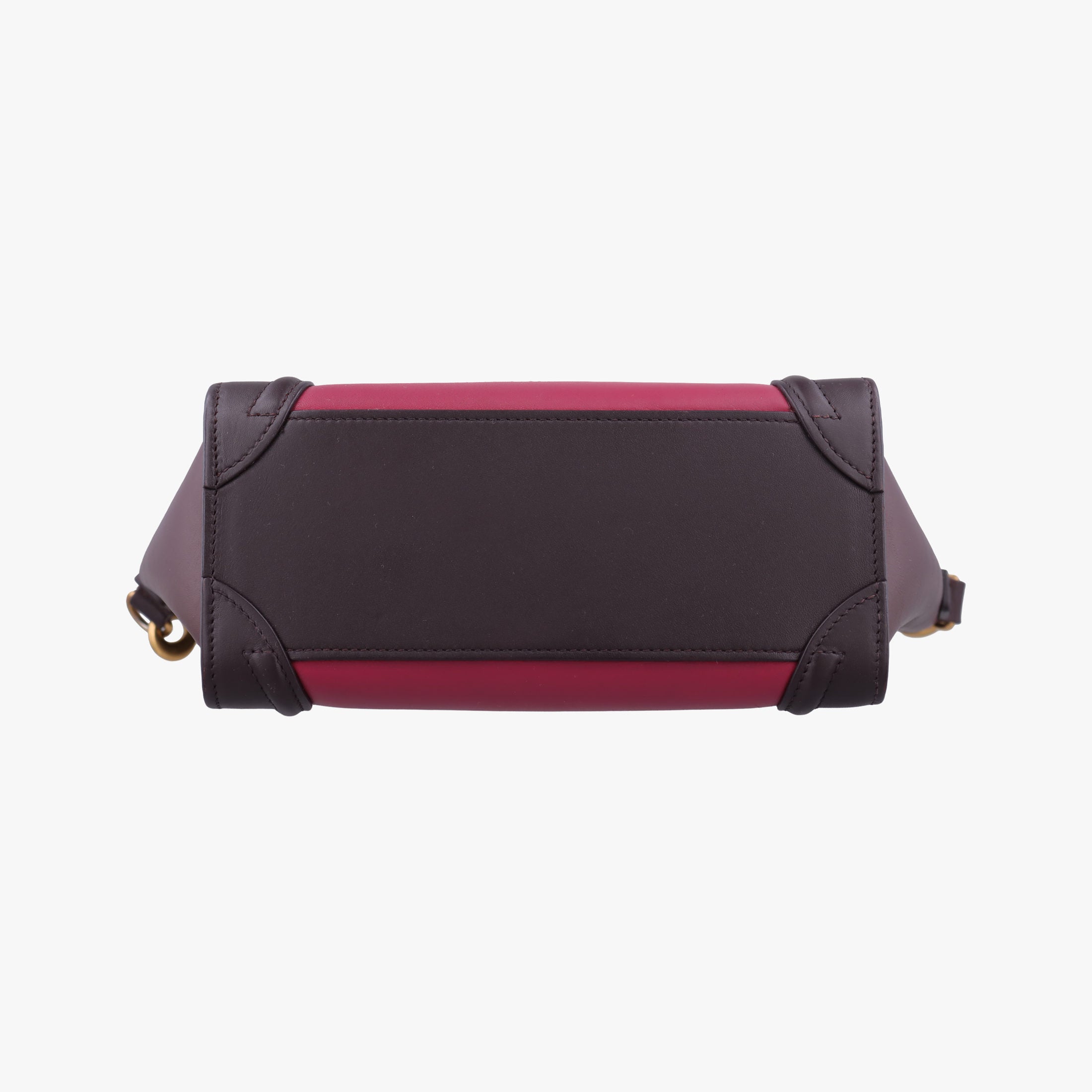 luggage nano shopper Brown × Rose × Bordeaux Leather F-CU-0154ラゲージナノショッパー ブラウン × ローズ × ボルドー レザー F-CU-0154