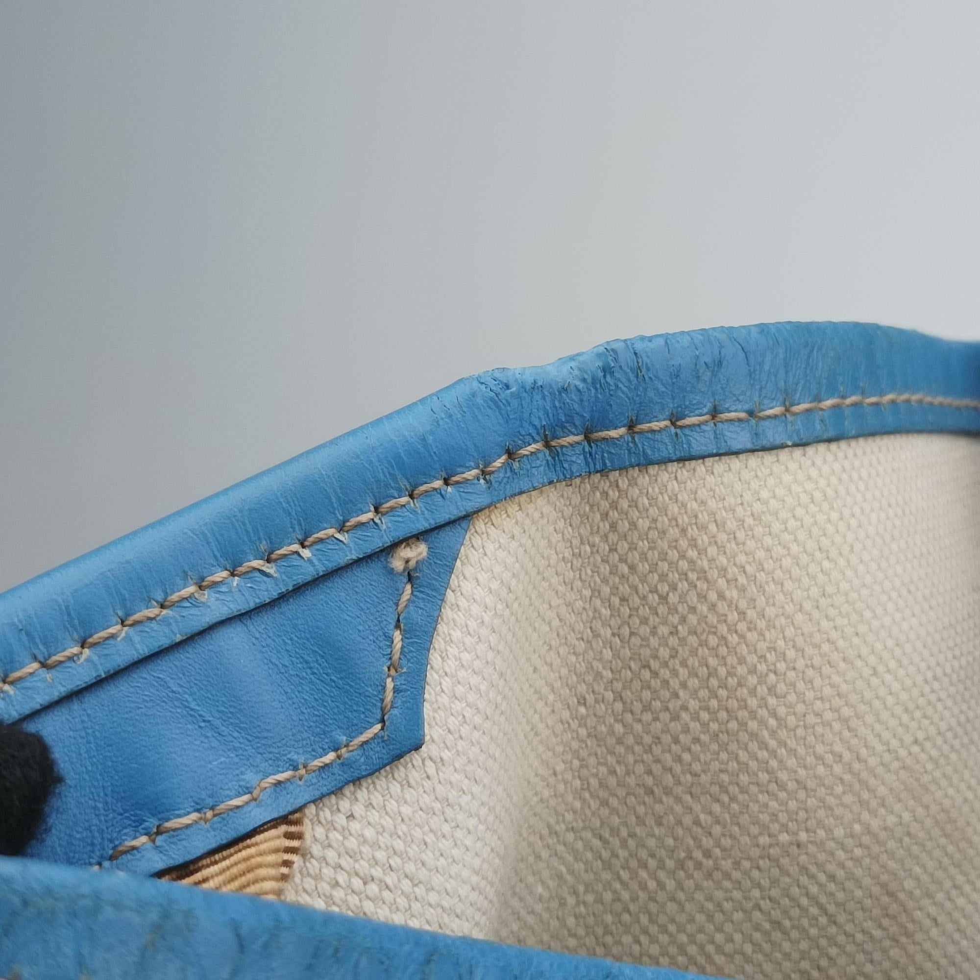 GG Plus GG Supreme beige×blue PVC coated canvas×Leather 197954 G010122080GGプラス GGスプリーム ベージュ×ブルー PVCコーティングキャンバス×レザー 197954 G010122080