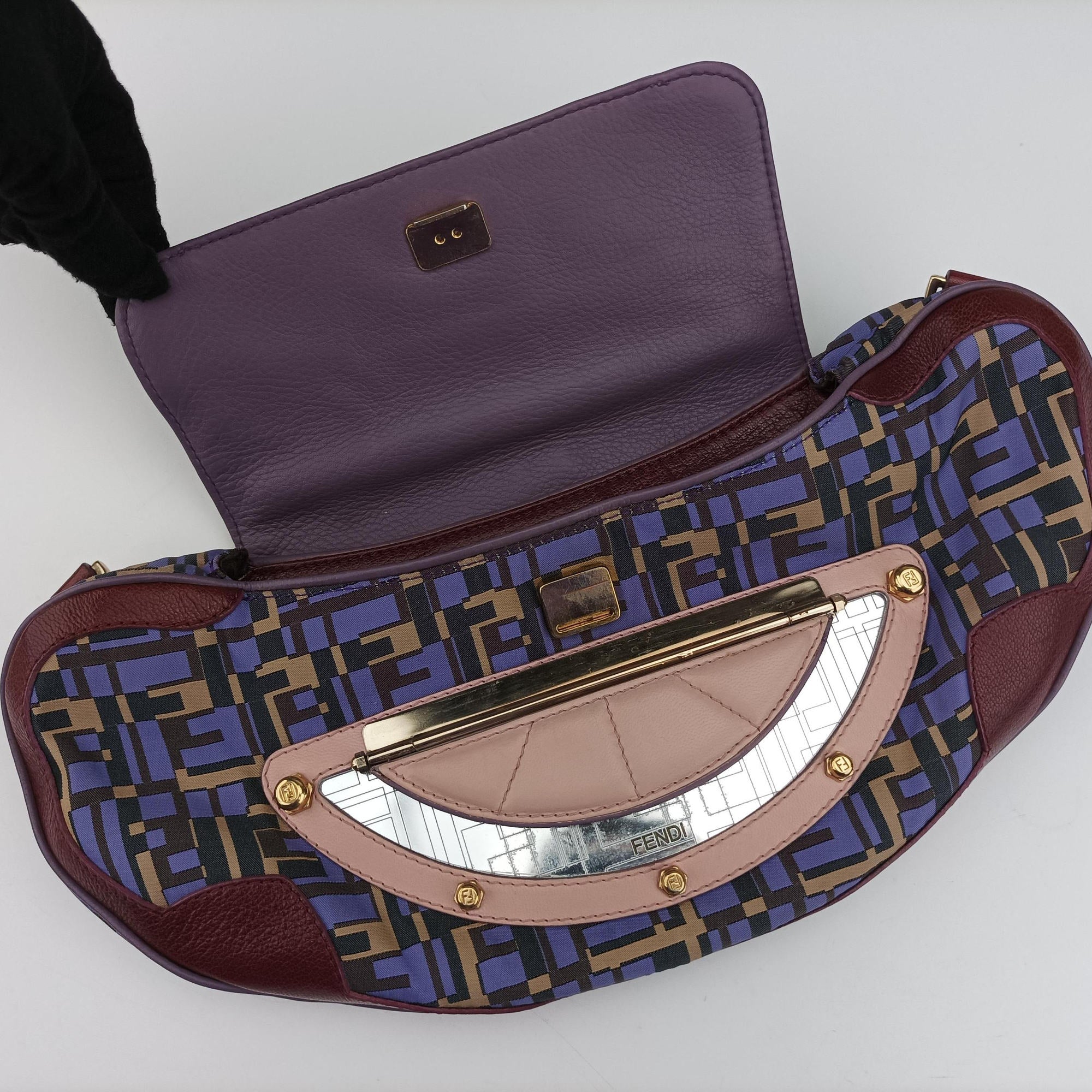 Zucca Vanity Mirror Multicolour nylon×leather 8BN133 2373-8BN133-MGM-049ズッカ バニティミラー マルチカラー ナイロン×レザー 8BN133 2373-8BN133-MGM-049
