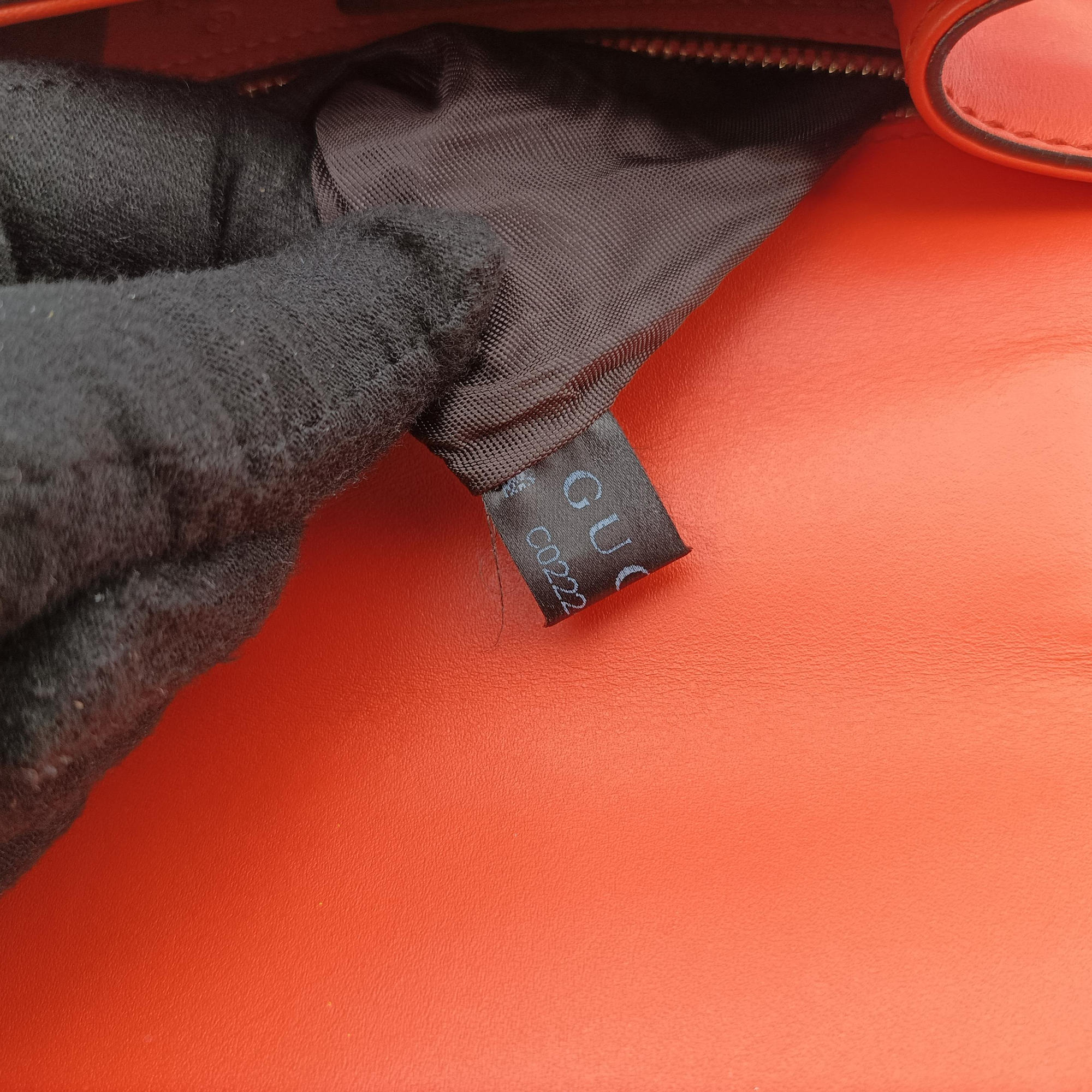 Sylvie Orange x Red x Black Leather 421882 C022242355シルヴィ オレンジ×レッド×ブラック レザー 421882 C022242355