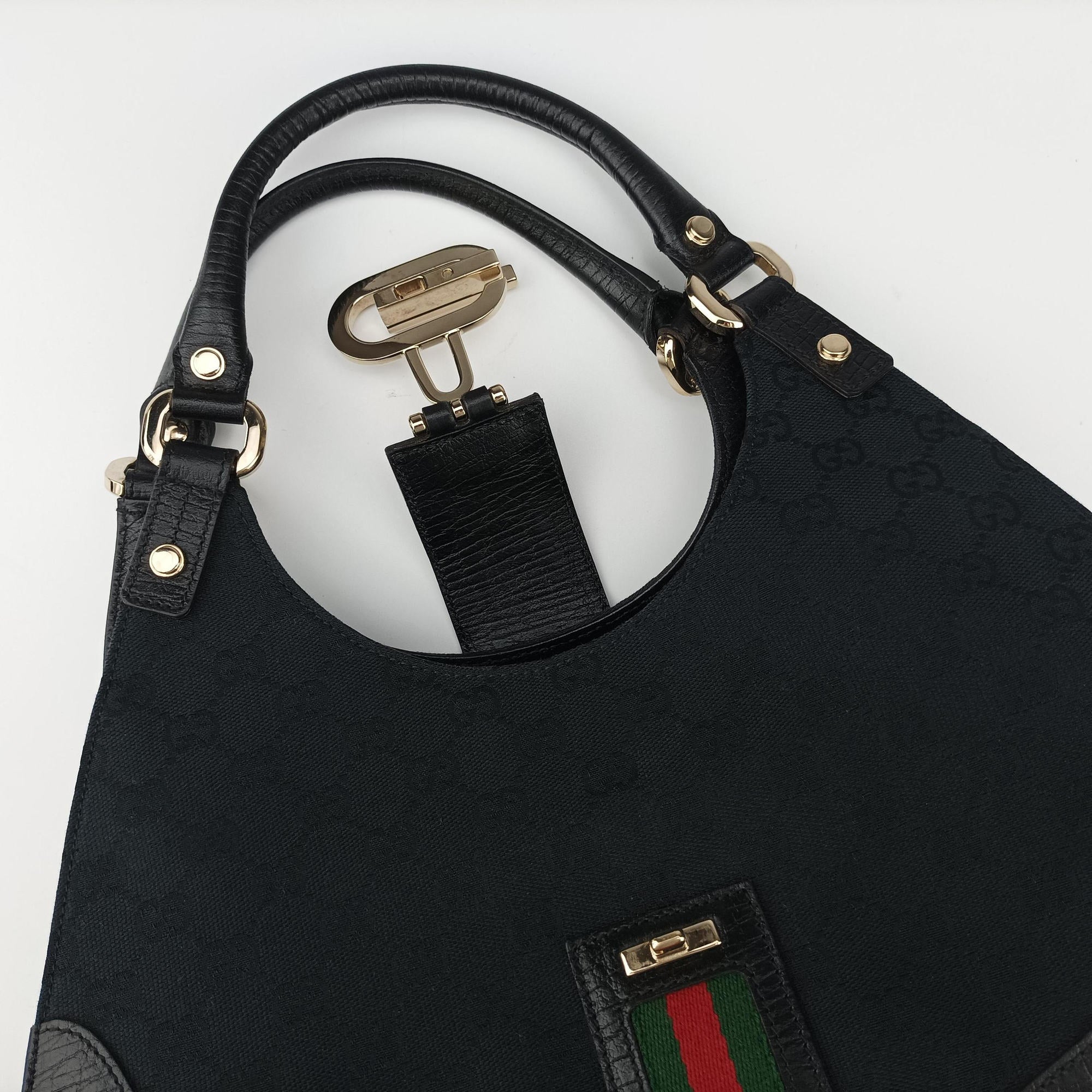 Junco Sherry Line Black x Red x Green canvas×leather 130995 ジュンコ シェリー ライン ブラック×レッド×グリーン キャンバス×レザー 130995