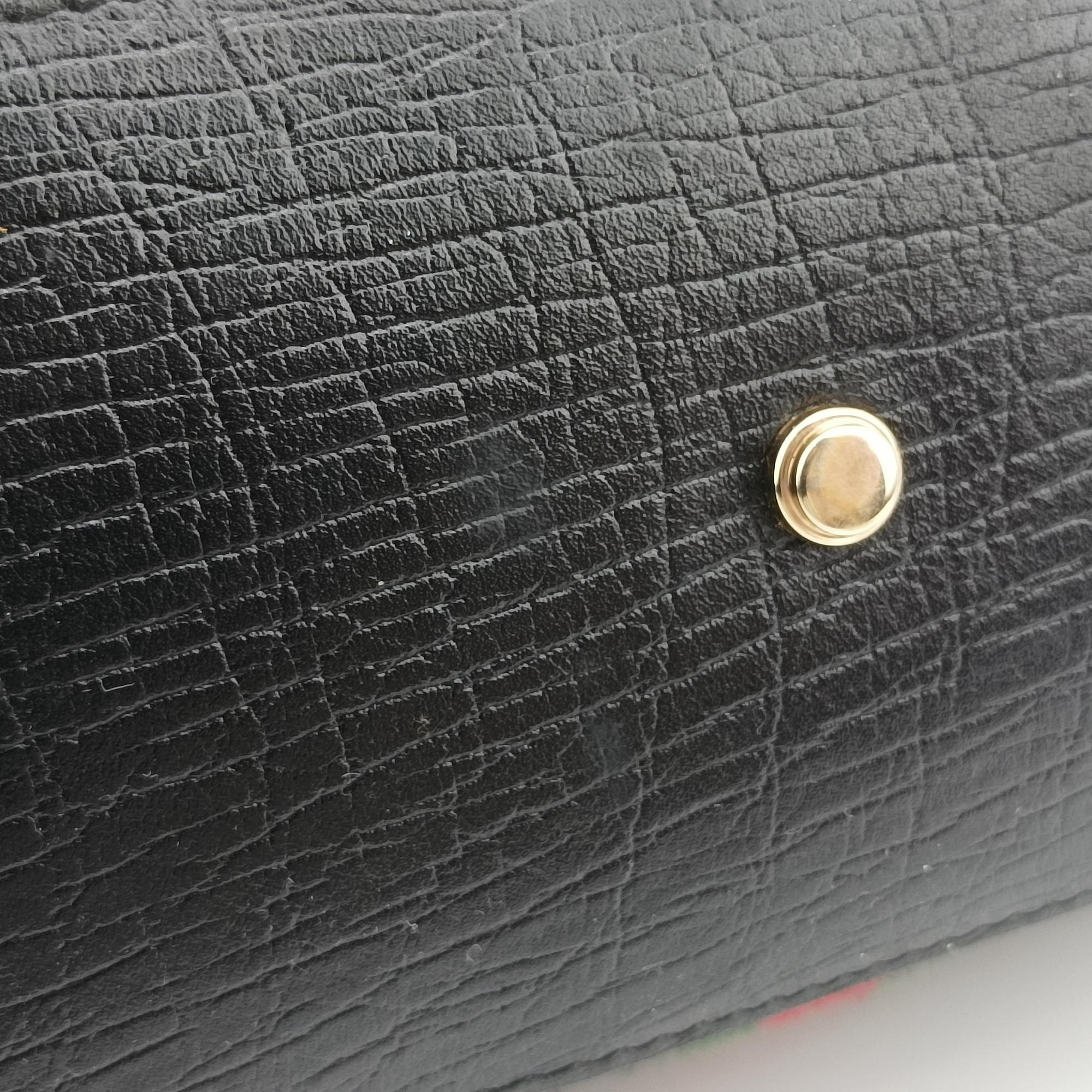 Junco Sherry Line Black x Red x Green canvas×leather 130995 ジュンコ シェリー ライン ブラック×レッド×グリーン キャンバス×レザー 130995