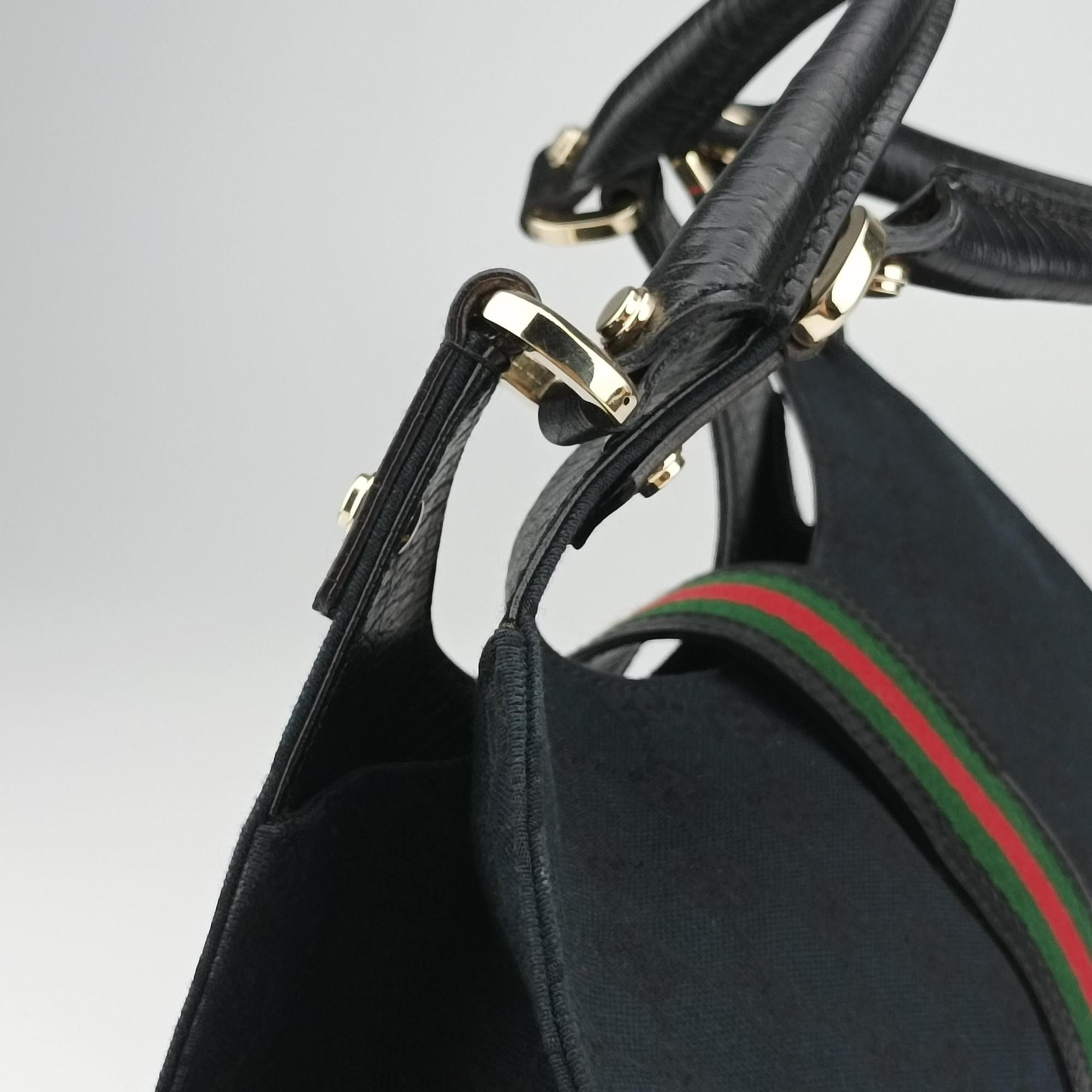 Junco Sherry Line Black x Red x Green canvas×leather 130995 ジュンコ シェリー ライン ブラック×レッド×グリーン キャンバス×レザー 130995