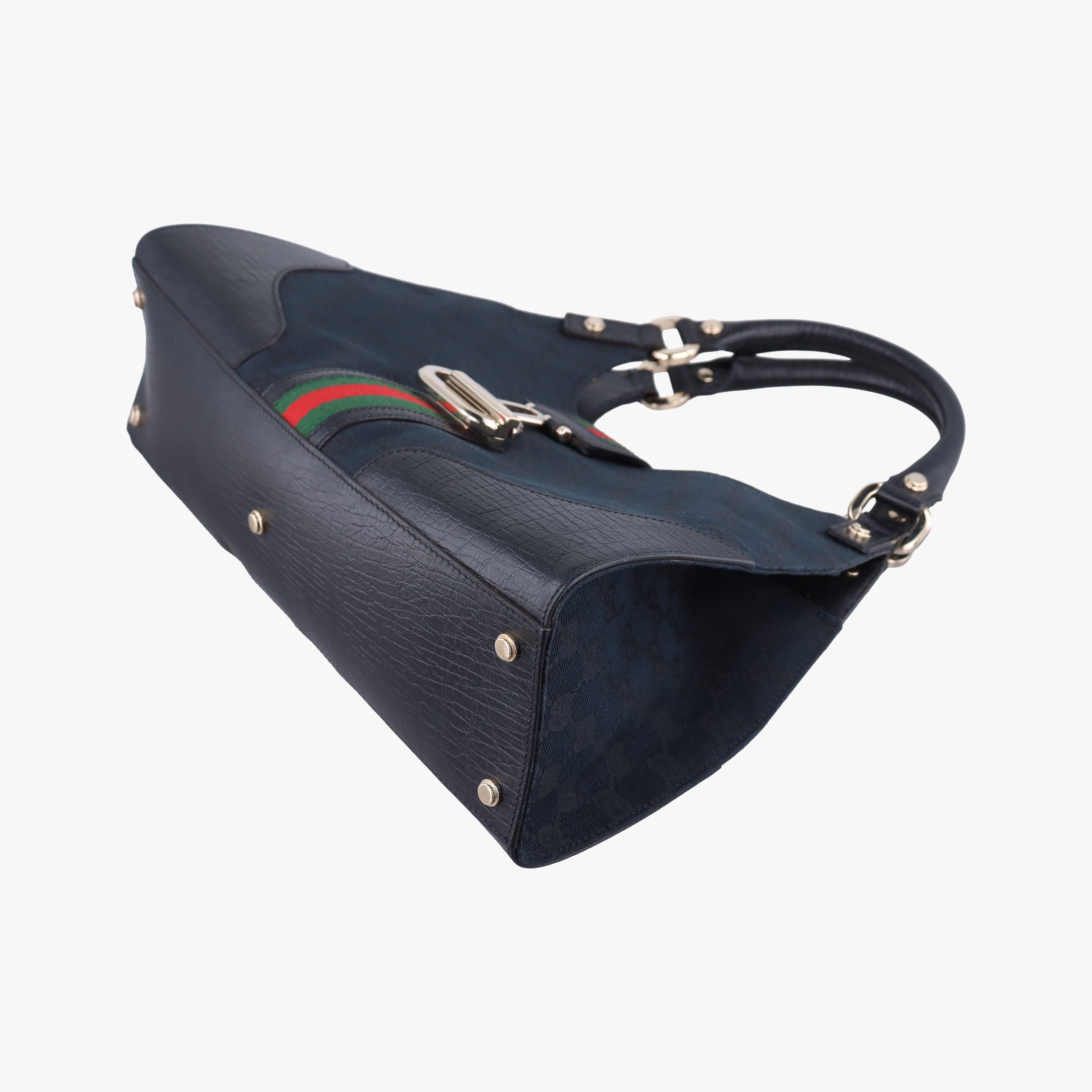 Junco Sherry Line Black x Red x Green canvas×leather 130995 ジュンコ シェリー ライン ブラック×レッド×グリーン キャンバス×レザー 130995