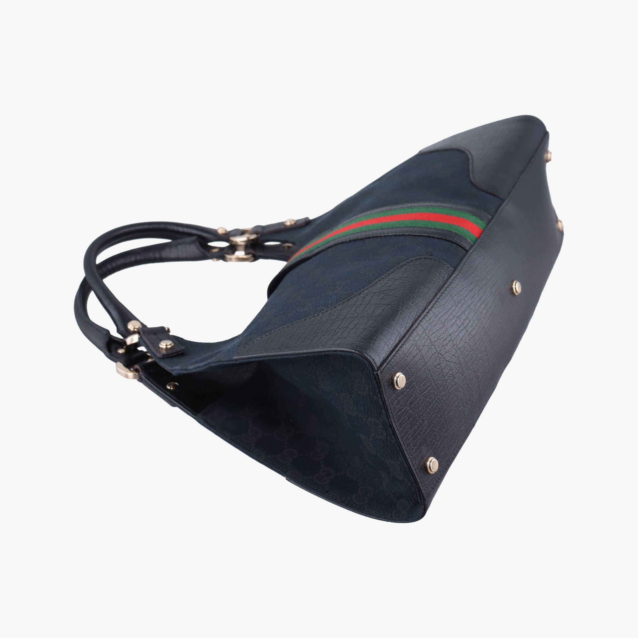 Junco Sherry Line Black x Red x Green canvas×leather 130995 ジュンコ シェリー ライン ブラック×レッド×グリーン キャンバス×レザー 130995