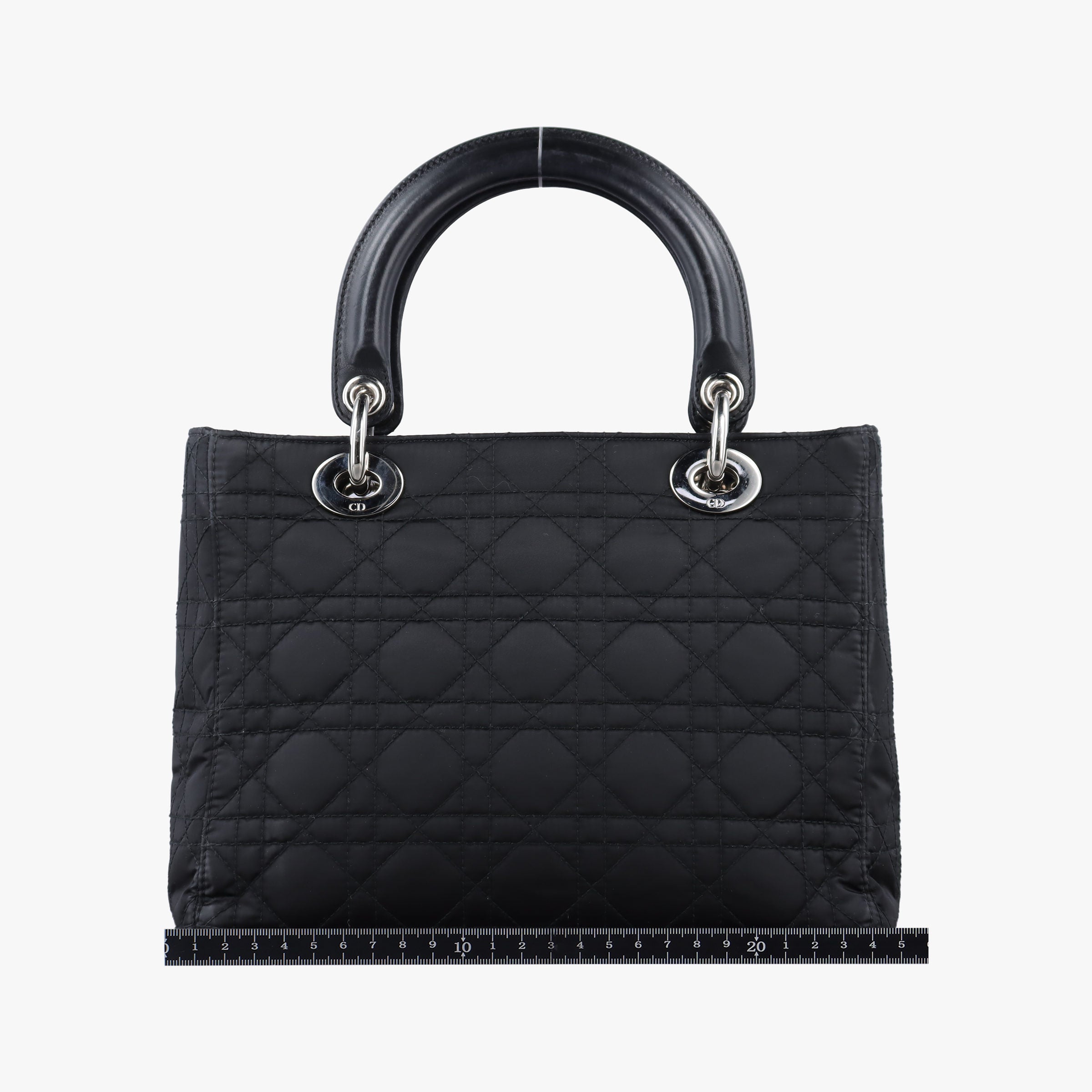 Lady Dior Black Nylon×lambskin 06-RU-1007レディディオール ブラック ナイロン×ラムスキン 06-RU-1007