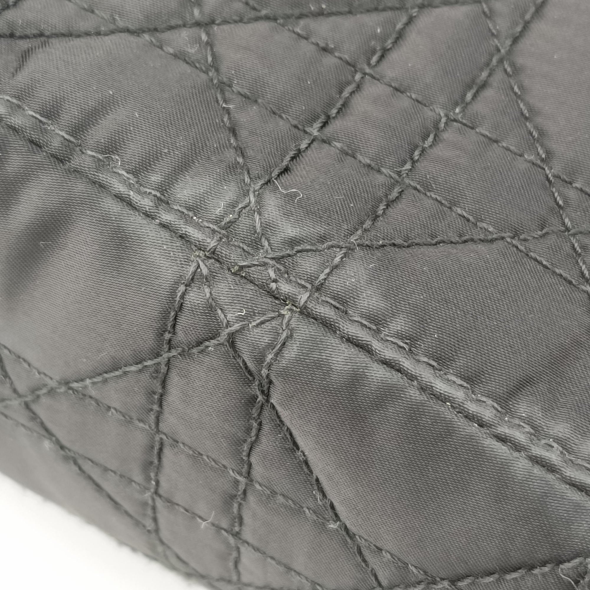 Lady Dior Black Nylon×lambskin 06-RU-1007レディディオール ブラック ナイロン×ラムスキン 06-RU-1007