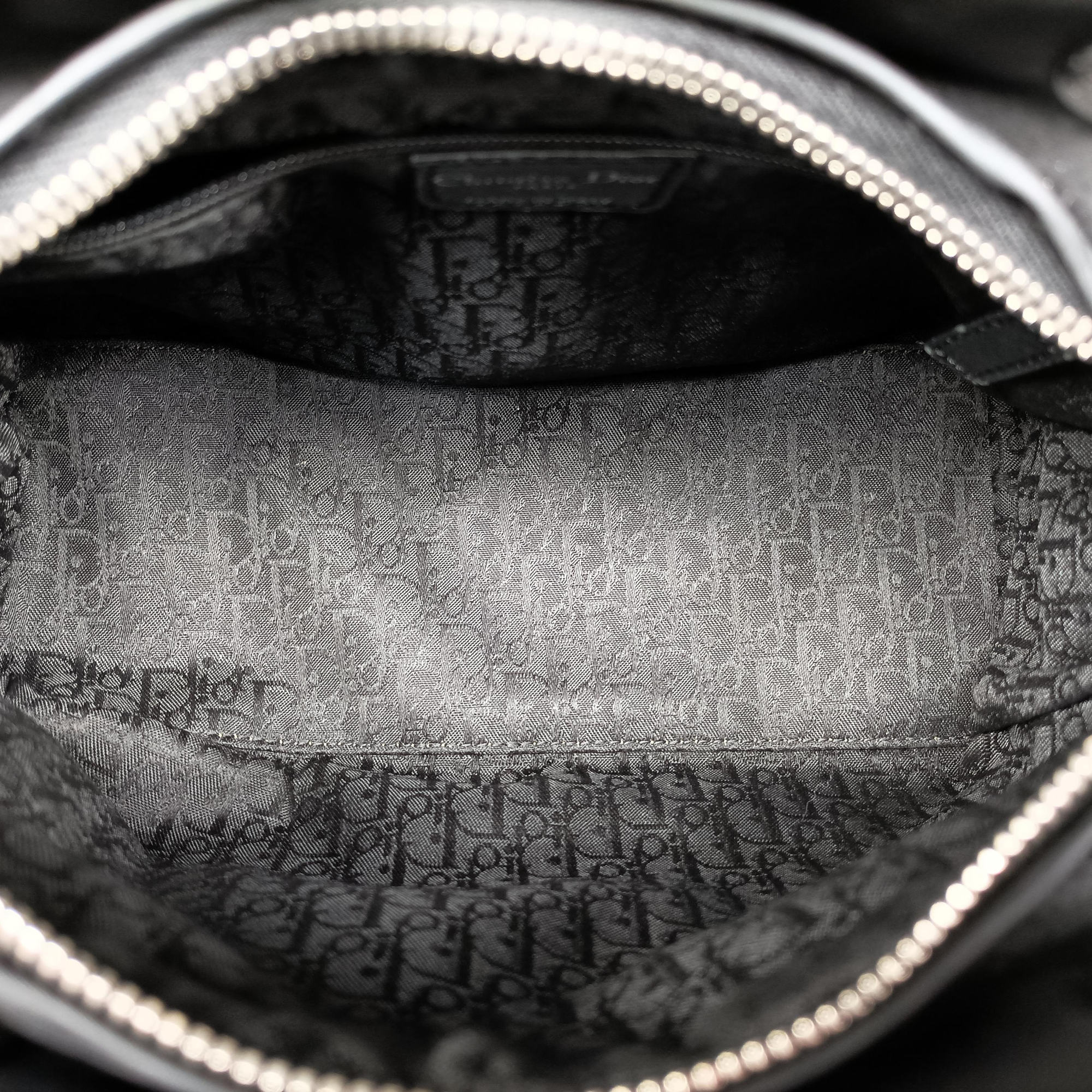 Lady Dior Black Nylon×lambskin 06-RU-1007レディディオール ブラック ナイロン×ラムスキン 06-RU-1007