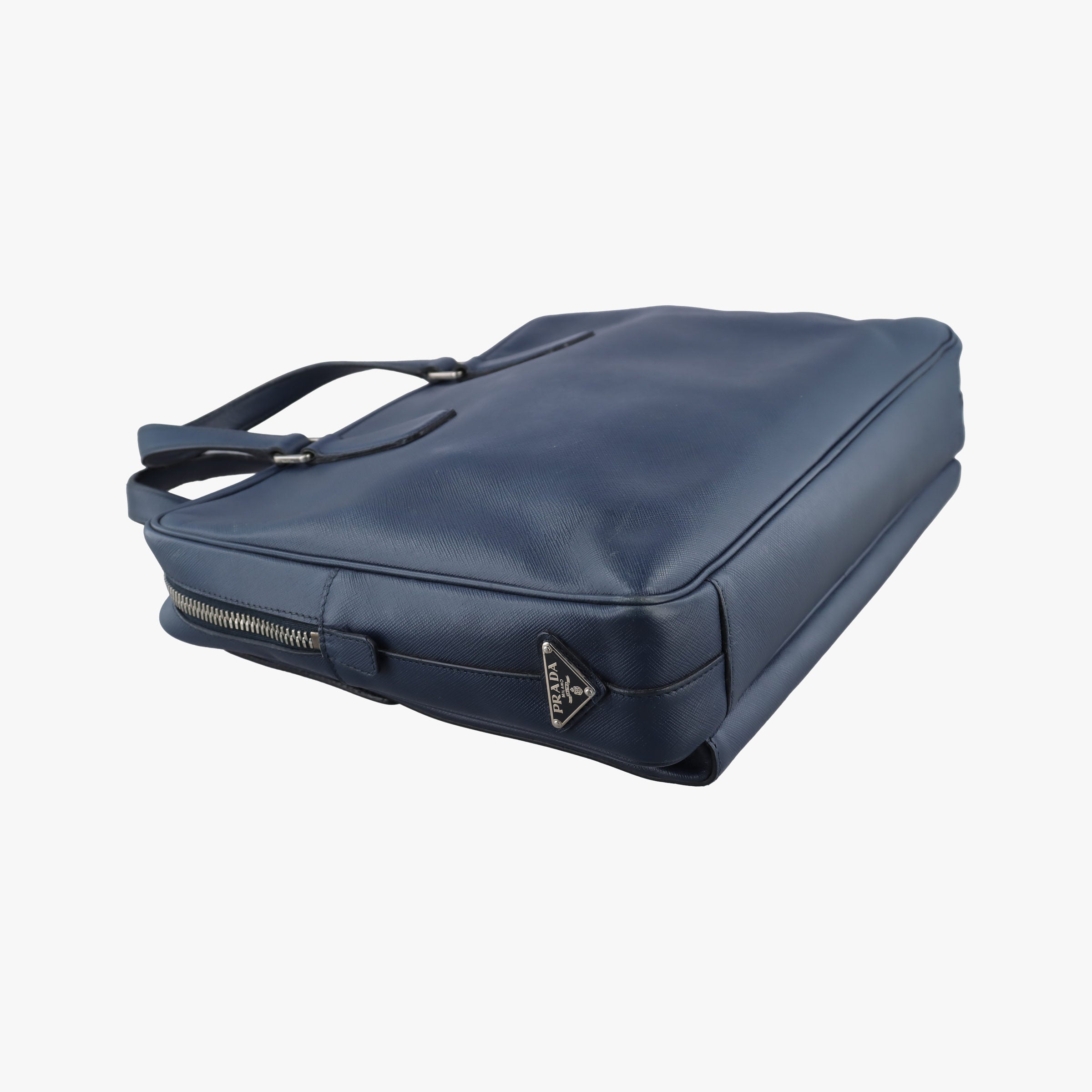 Push-Lock Briefcases Navy Saffiano Leather 134プッシュロックブリーフケース ネービー サフィアーノレザー 134