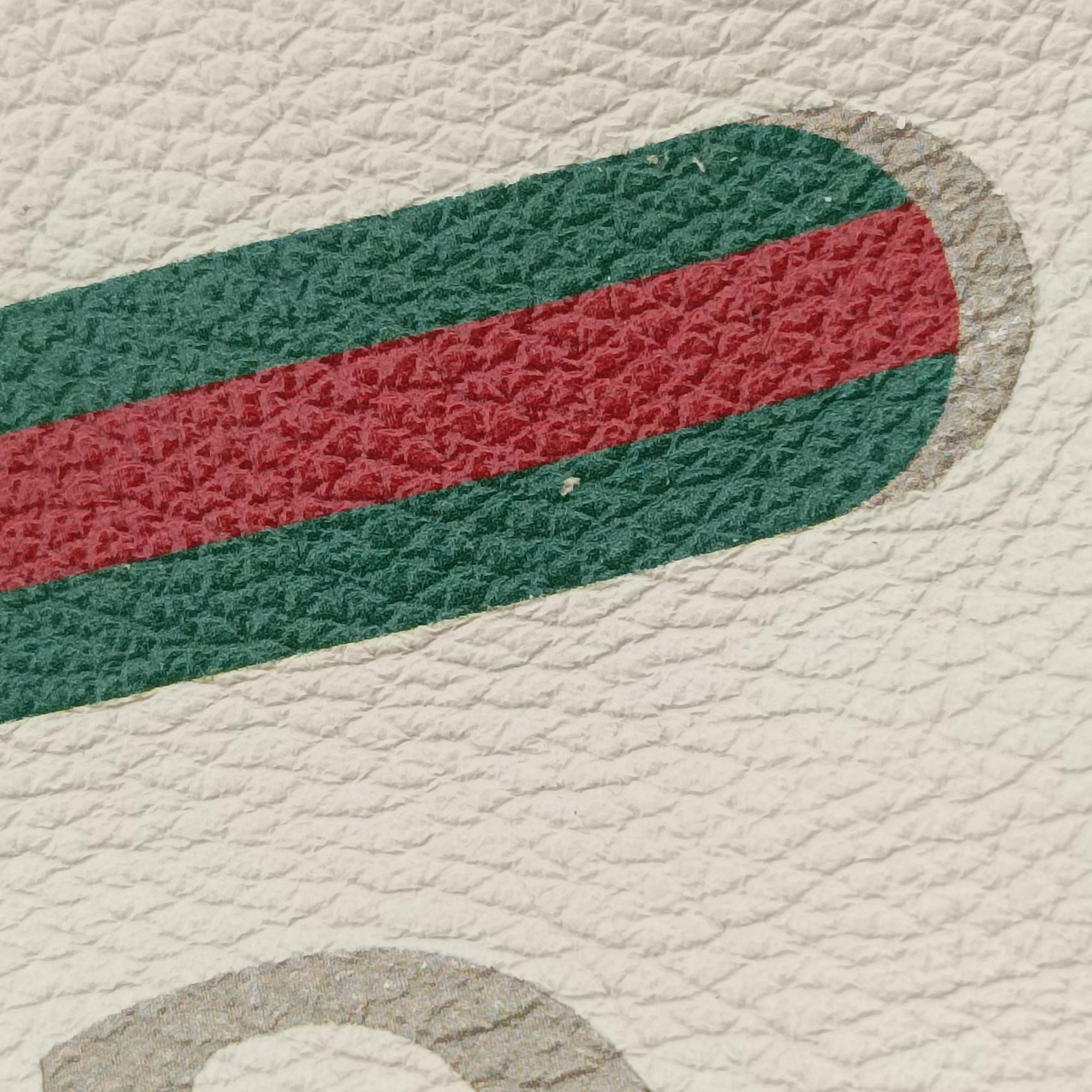 GUCCI Print White Leather 547834 I027231383GUCCIプリント ホワイト レザー 547834 I027231383