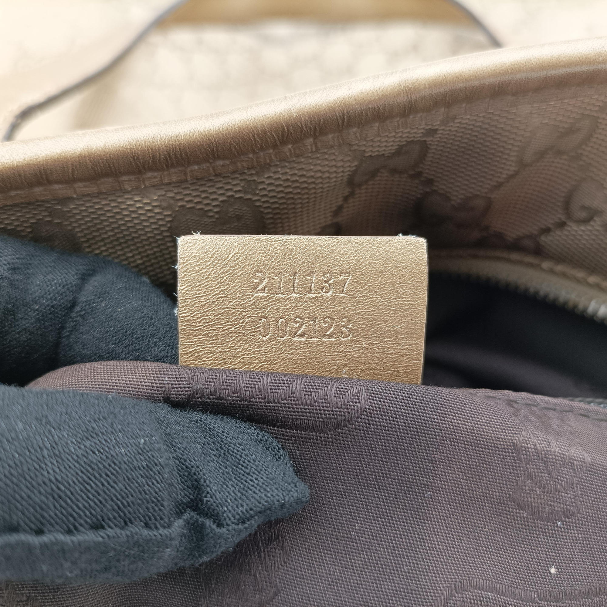 GG Imprime Golden PVC coated canvas×Leather 211137 I010502679GG インプリメ ゴールド PVCコーティングキャンバス×レザー 211137 I010502679