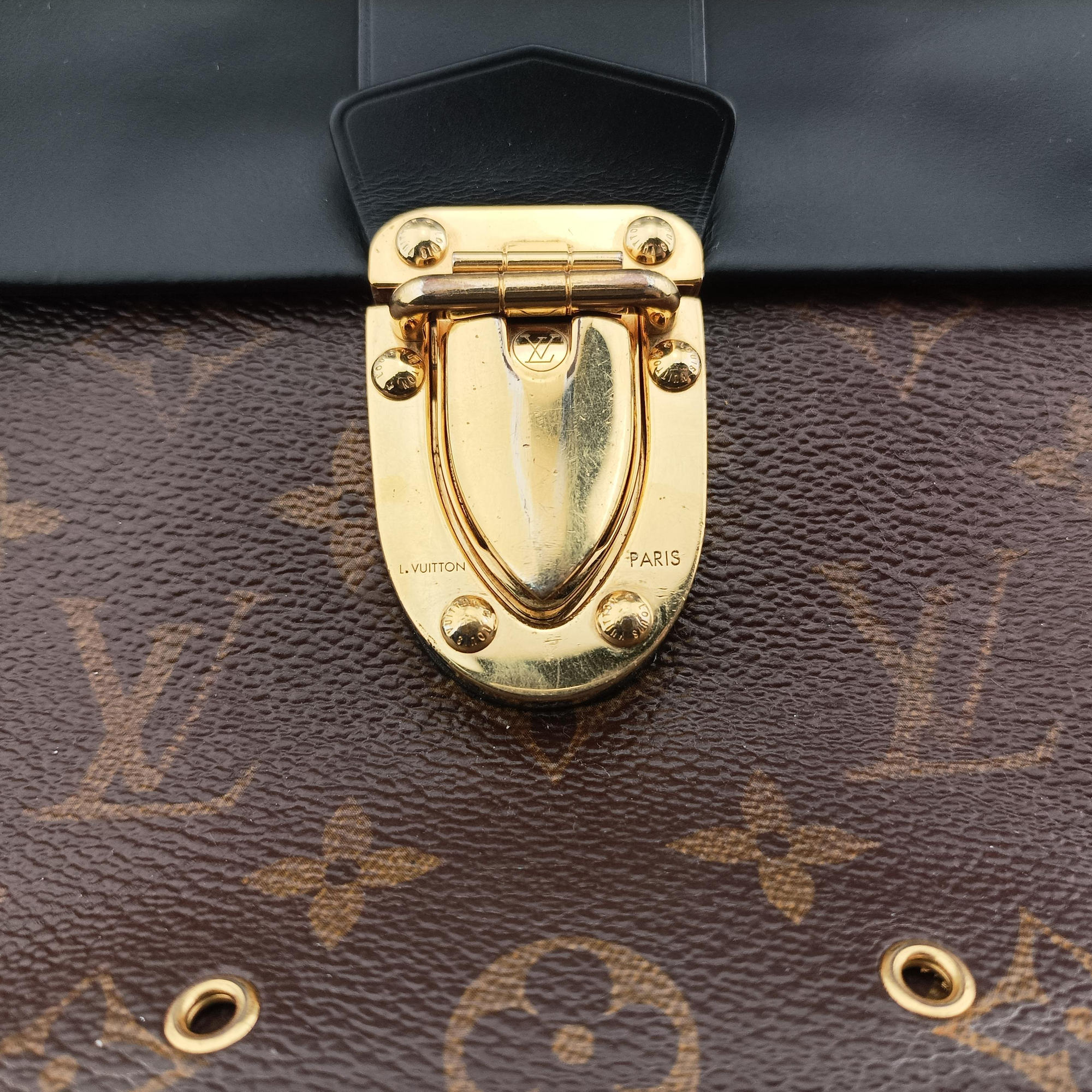 One-handle Flap MM brown×black Monogram Canvas×calf leather M43125 FL2117ワンハンドルフラップMM モノグラム/ブラウン×ブラック モノグラムキャンバス×カーフレザー M43125 FL2117