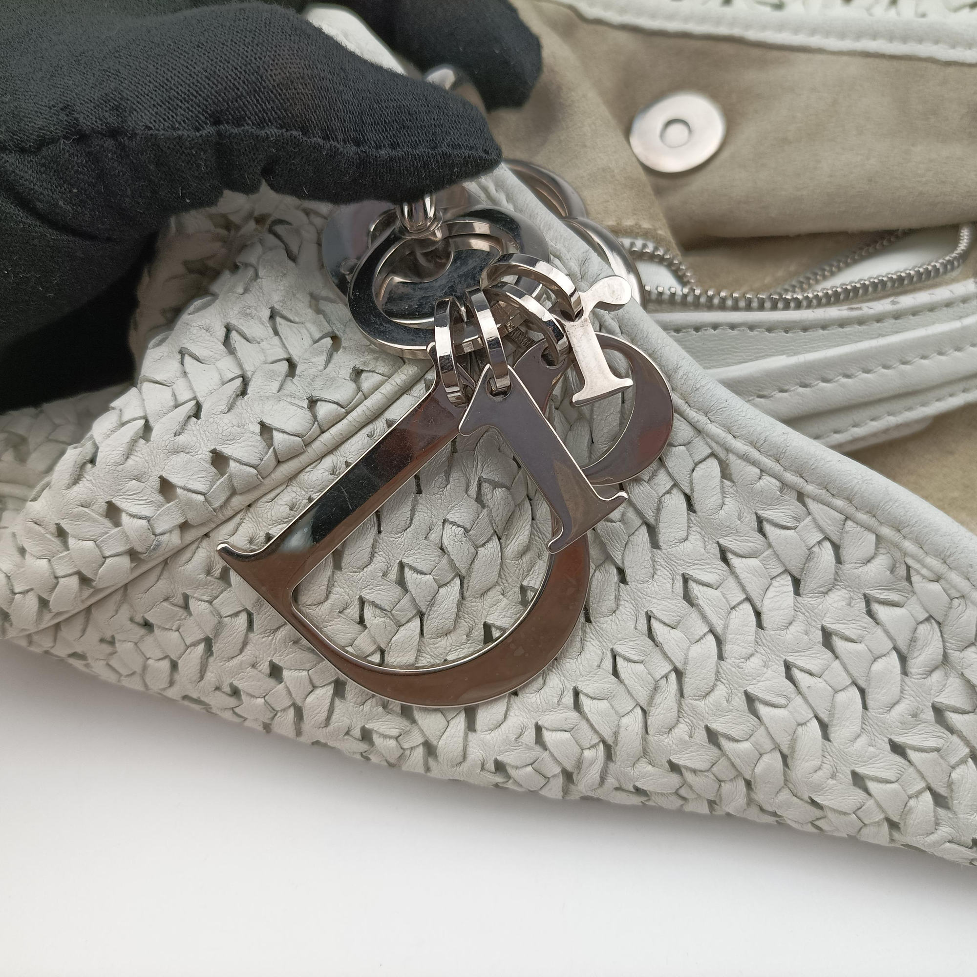 Soft lady dior hobo White lambskin 108-BM-1007ソフトレディディオールホーボー ホワイト ラムスキン 108-BM-1007