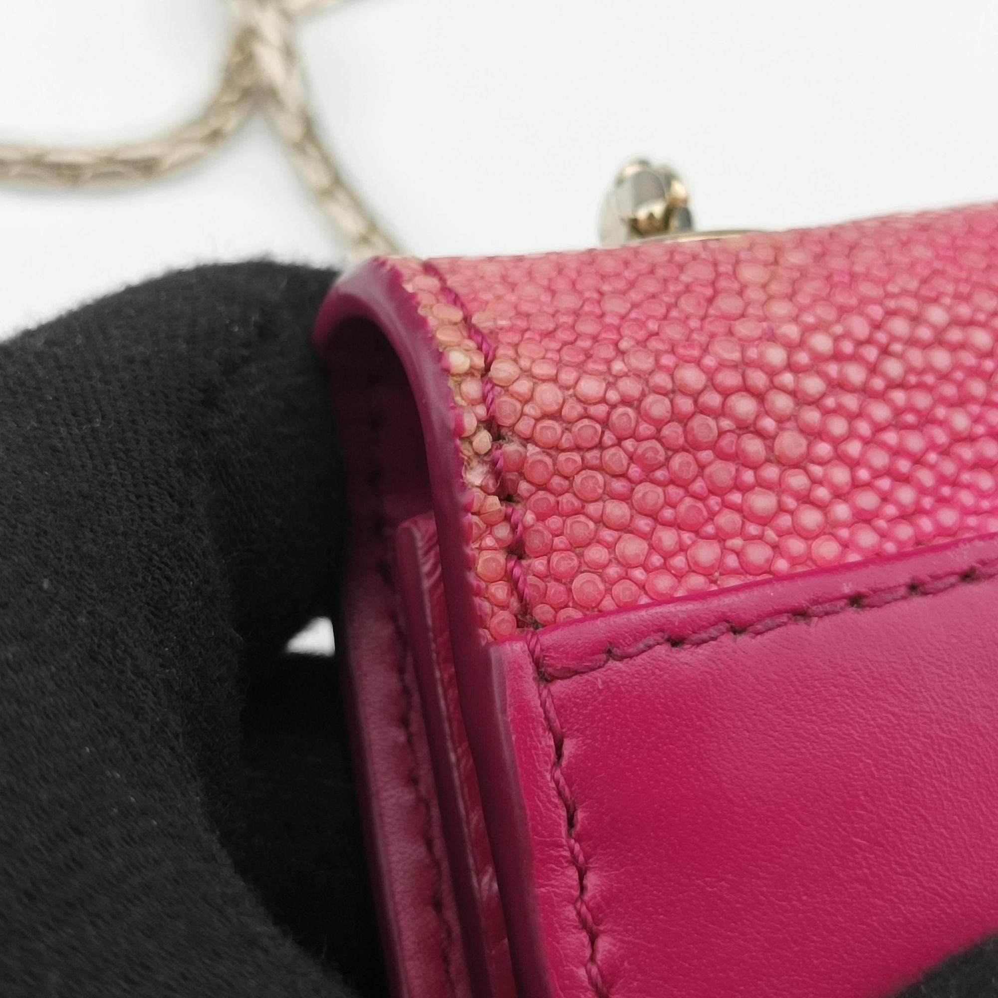 Serpenti Pink Galuchat Skin×Leather AX.K15.280200セルペンティ ピンク ガルーシャスキン×ザー AX.K15.280200