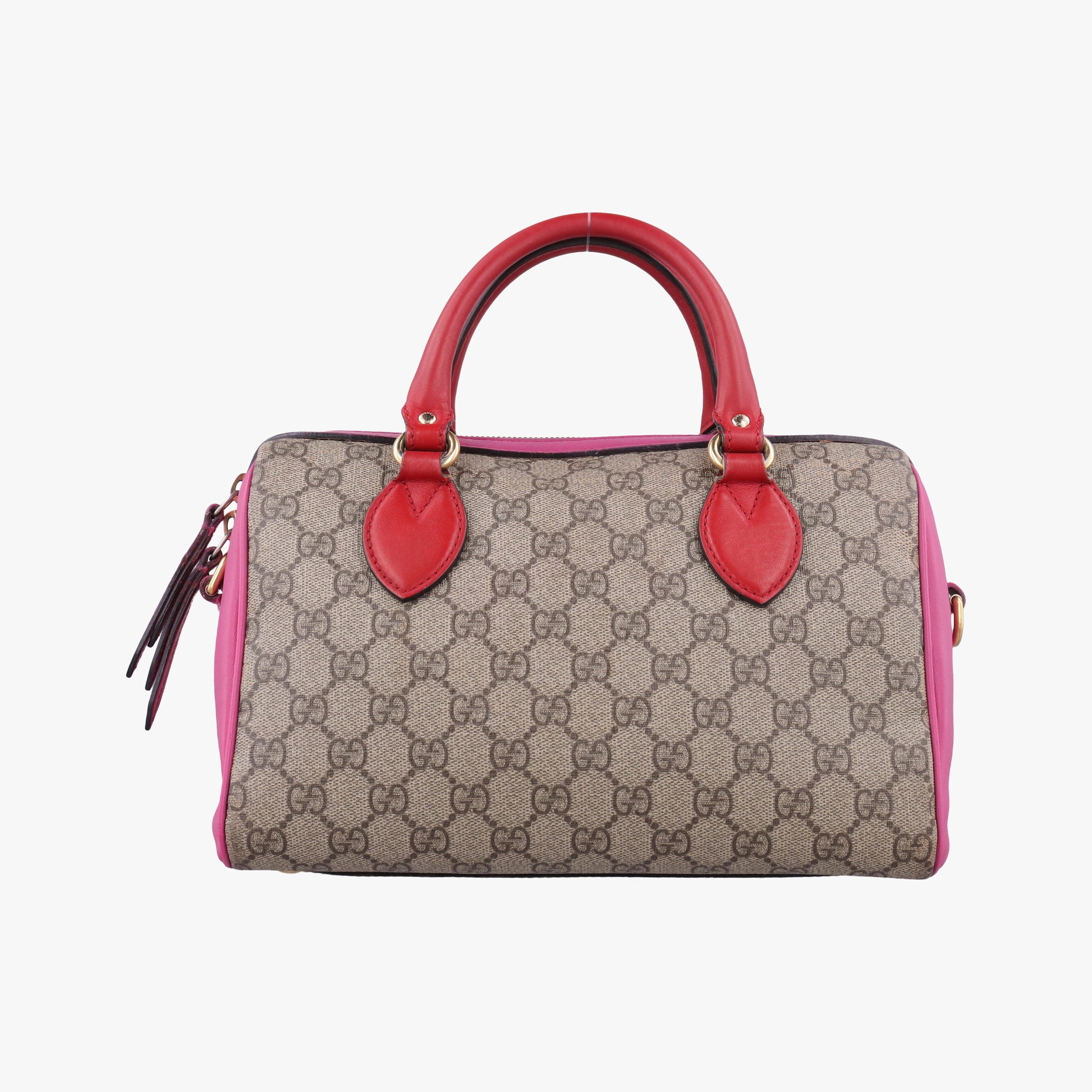 GG SUPREME beige×red×pink PVC coated canvas×leather 409529 G019060864GGスプリーム ベージュ×レッド×ピンク PVCコーティングキャンバス×レザー 409529 G019060864