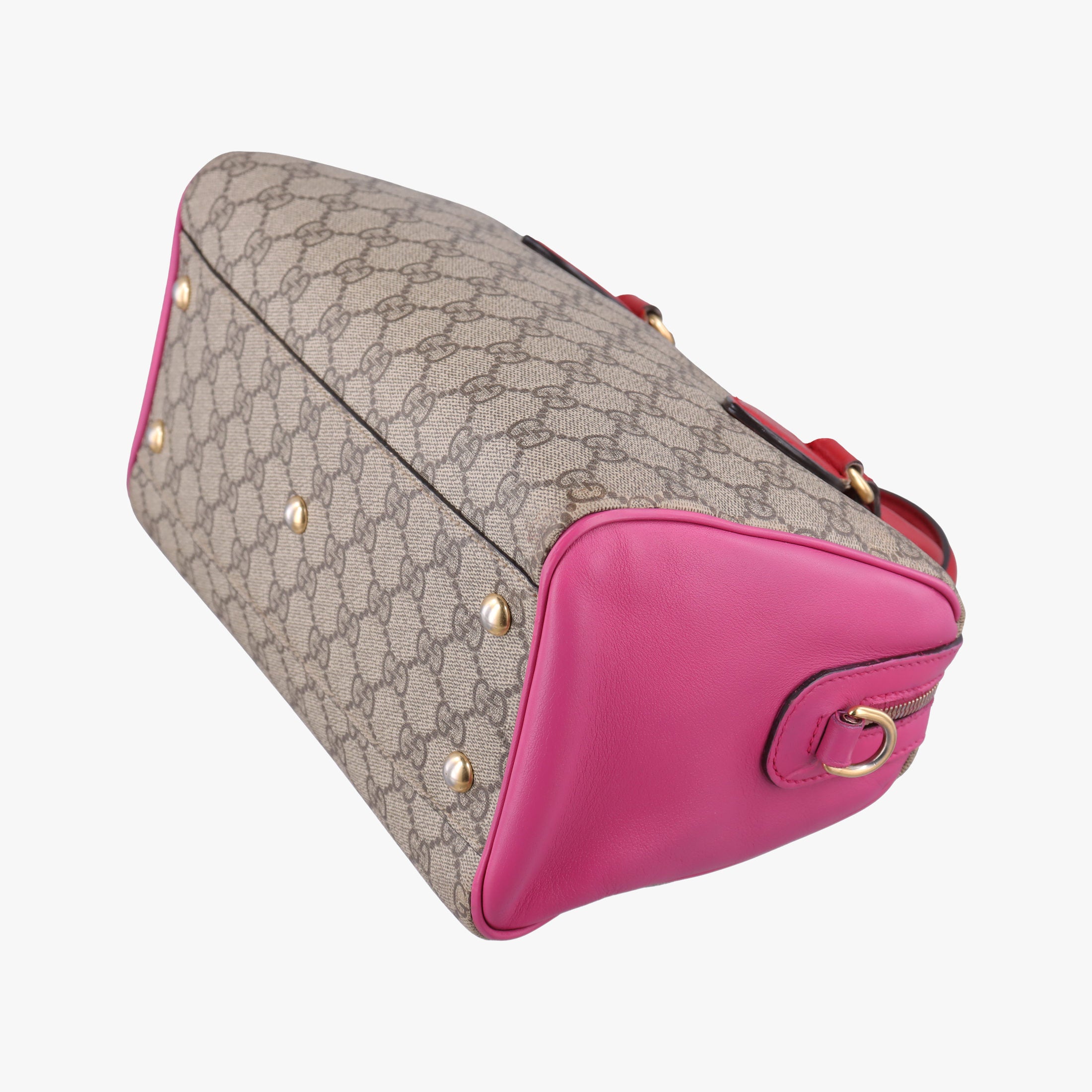 GG SUPREME beige×red×pink PVC coated canvas×leather 409529 G019060864GGスプリーム ベージュ×レッド×ピンク PVCコーティングキャンバス×レザー 409529 G019060864
