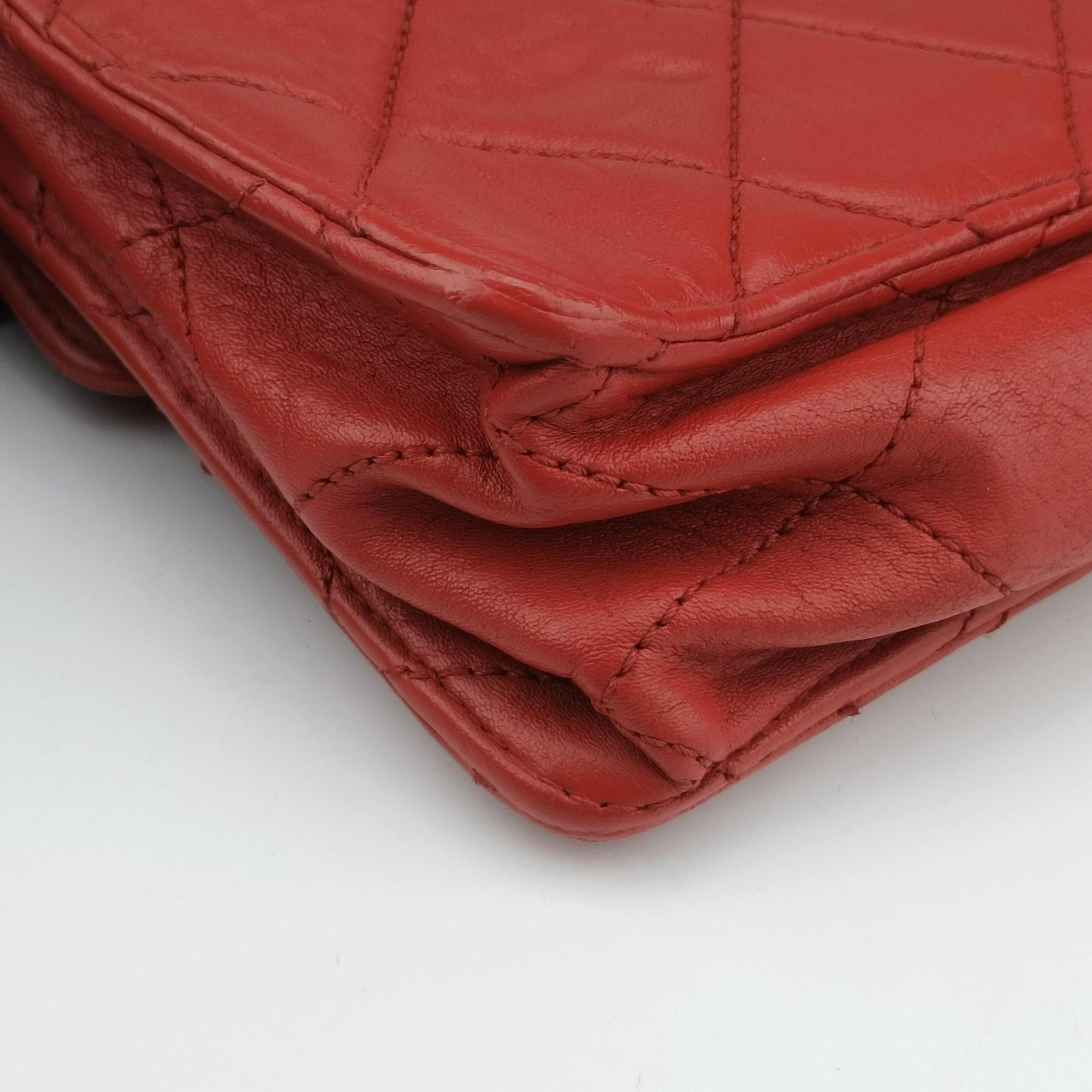 Paris-Byzance Take Away Flap Red lambskin A66738 15498333マトラッセ ターンロック 2.55 レッド ラムスキン A66738 15498333