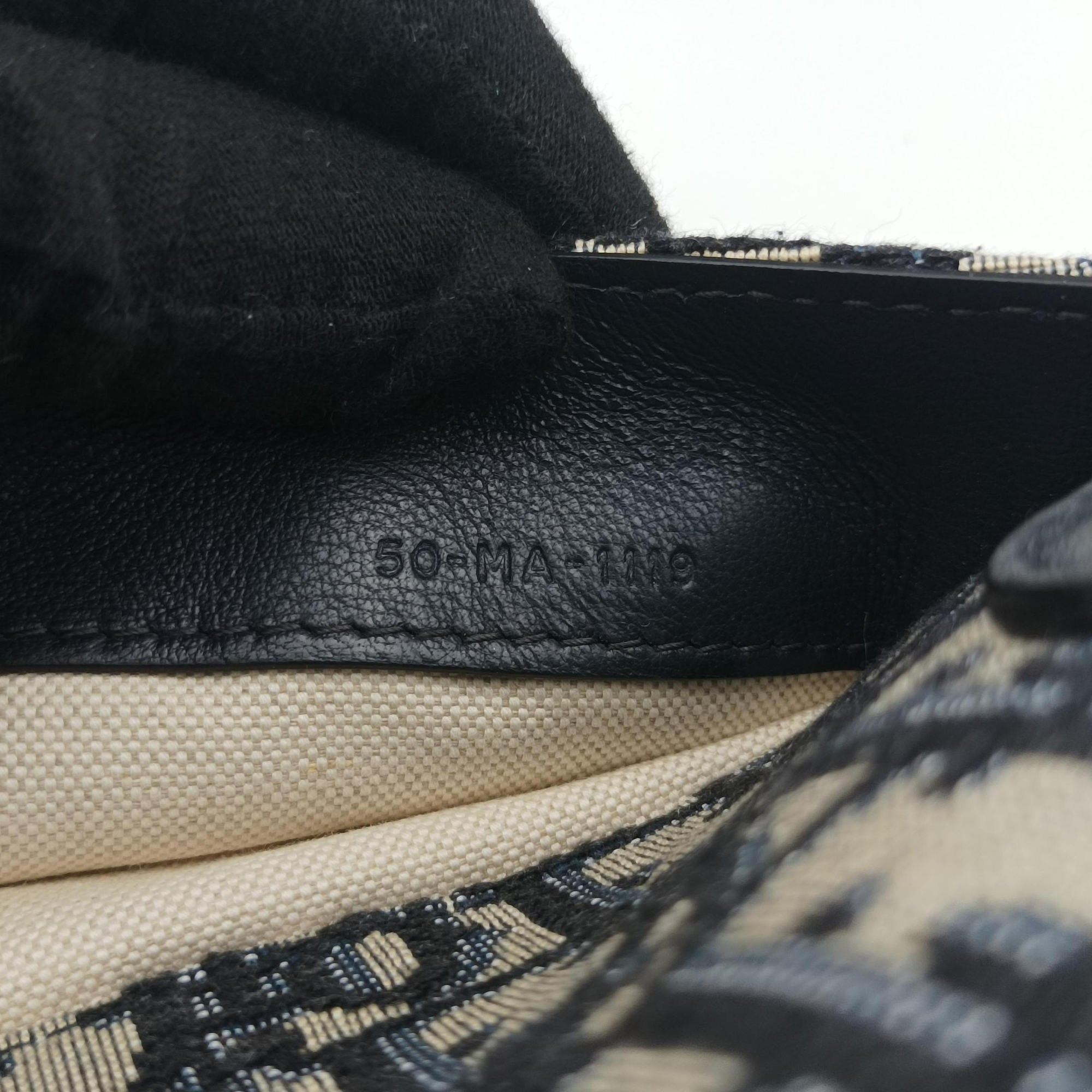Saddle Navy Jacquard×Leather 50-MA-1119サドル ブルーブラック ジャガード×レザー 50-MA-1119
