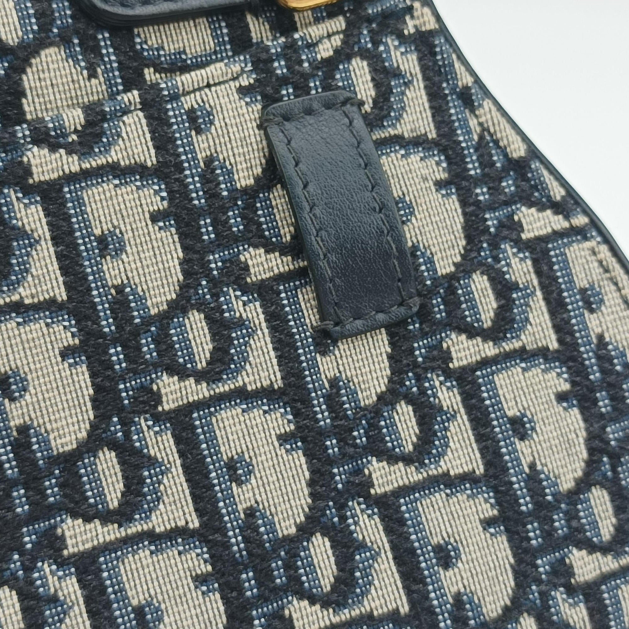 Saddle Navy Jacquard×Leather 50-MA-1119サドル ブルーブラック ジャガード×レザー 50-MA-1119