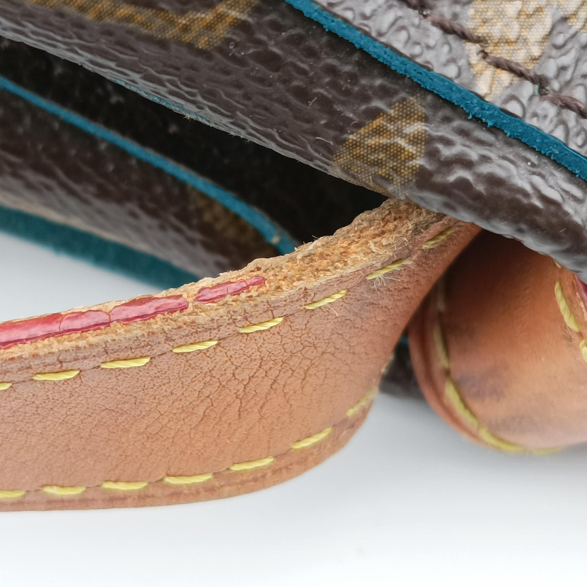 Flore Saumur 30 Brown×Turquoise Monogram Perfo M93998 TJ4111フローレ ソミュール30 モノグラム/ブラウン×テュルコワーズ モノグラム ペルフォ M93998 TJ4111