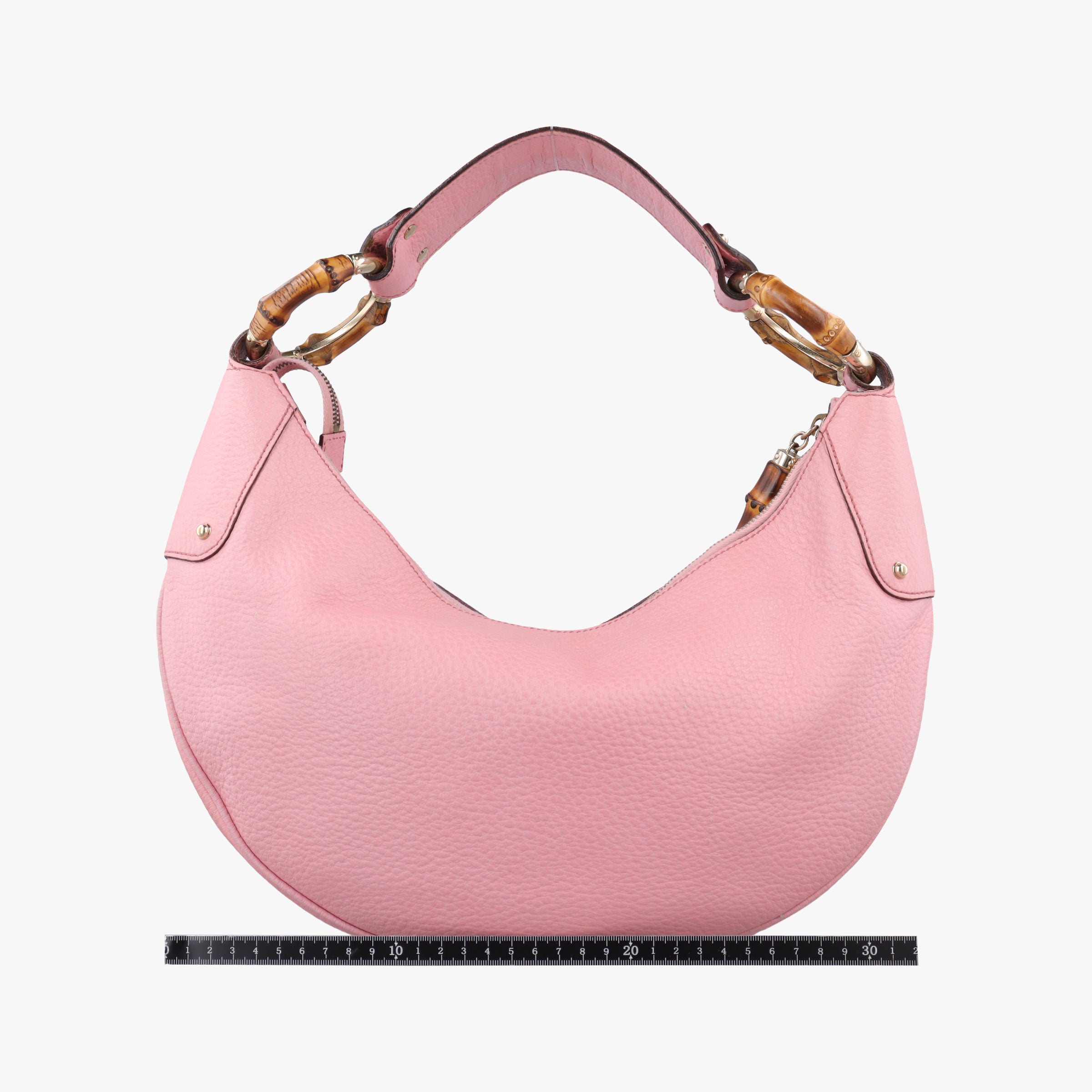 Bamboo Ring Hobo Pink Leather 137577 バンブーリングホーボー ピンク レザー 137577
