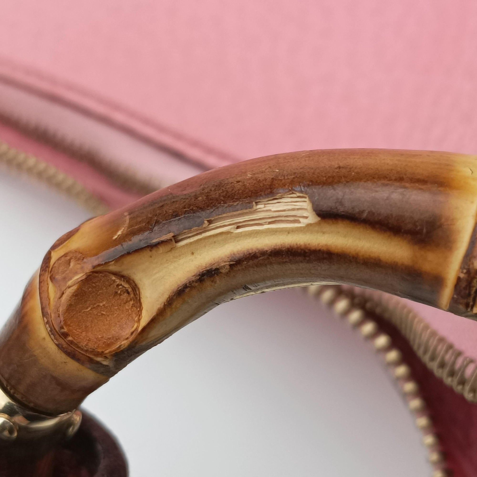 Bamboo Ring Hobo Pink Leather 137577 バンブーリングホーボー ピンク レザー 137577