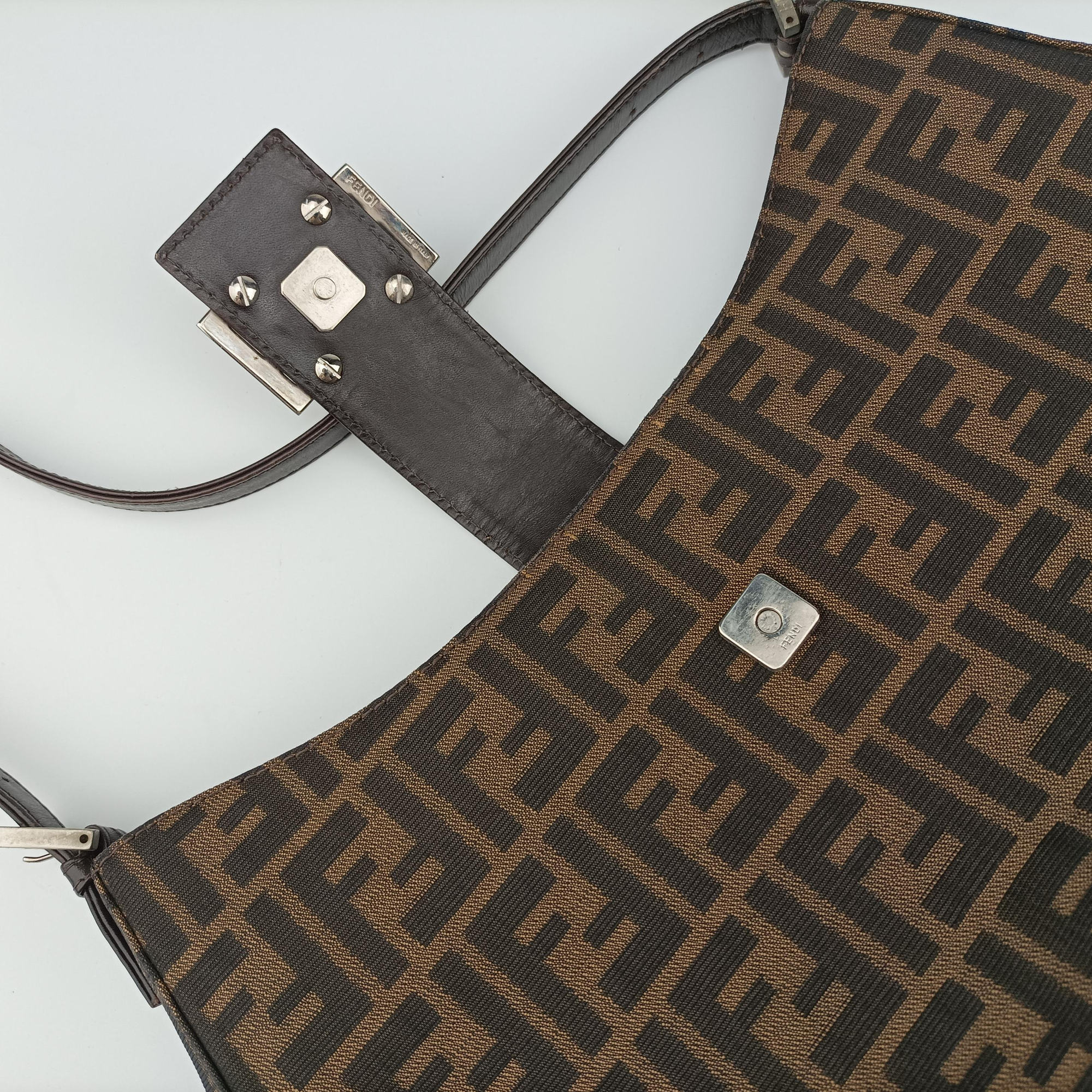 Zucca Mamma Baguette Brown canvas×leather 091611 09161151001ズッカ マンマバケット ブラウン キャンバス×レザー 091611 09161151001