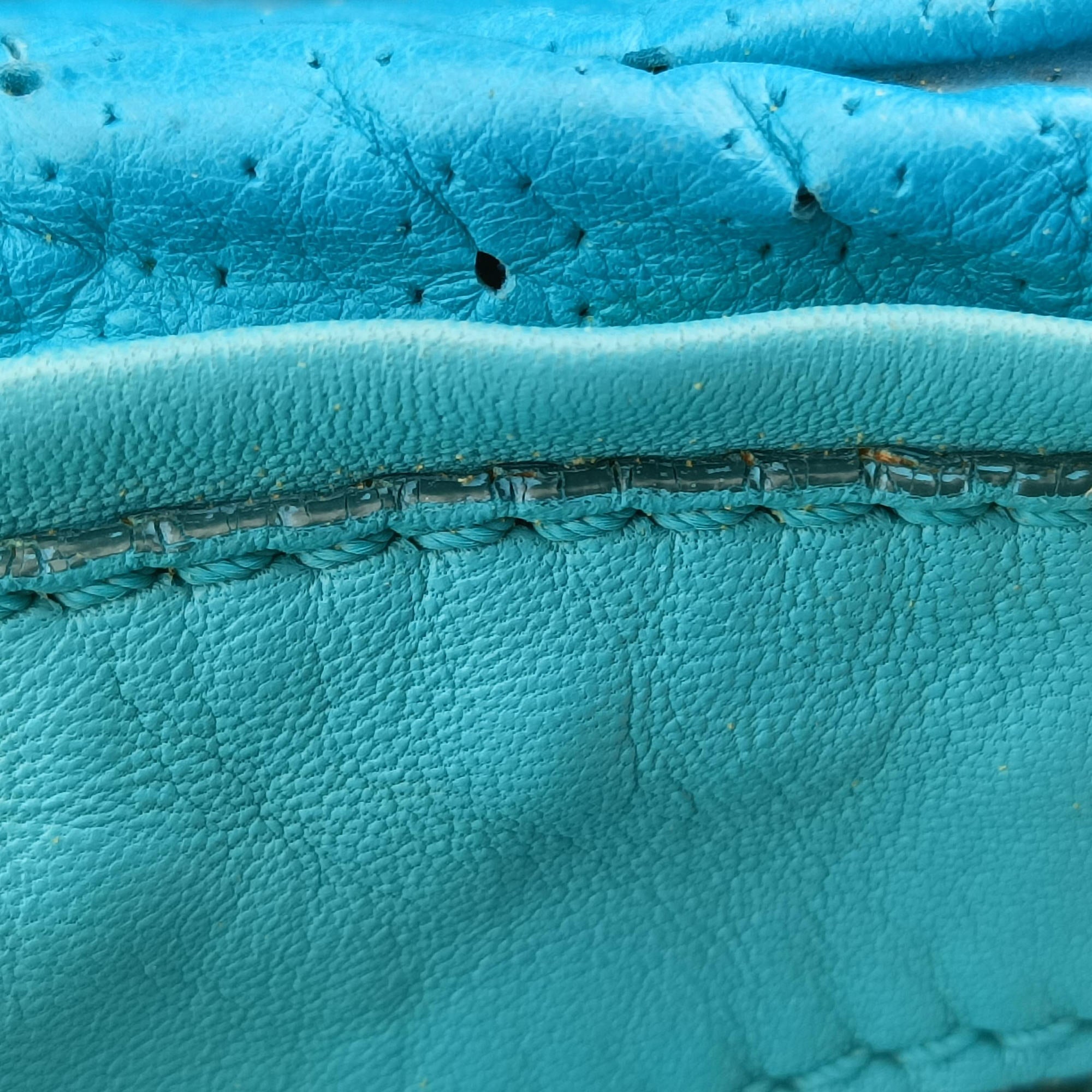 Wavy Ruched Hobo Blue Lambskin ウェーブ シャーリング ホーボー ブルー ラムレザー