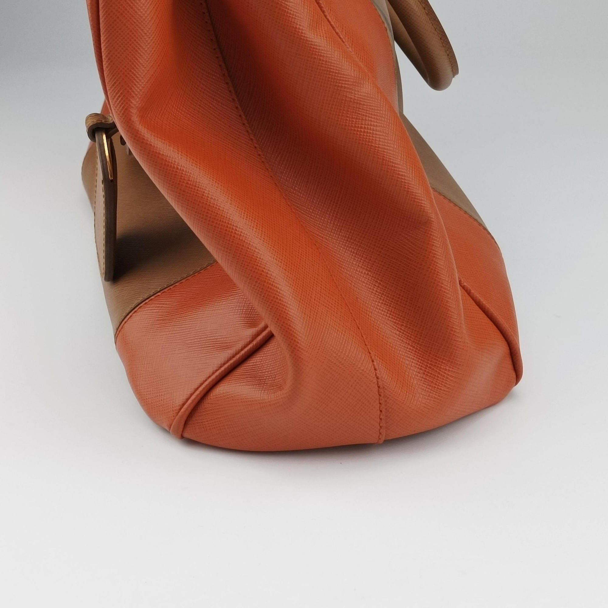 Galleria brown×orange SAFFIANO Leather B2274C 25ガレリア ブラウン×オレンジ サフィアーノレザー B2274C 25