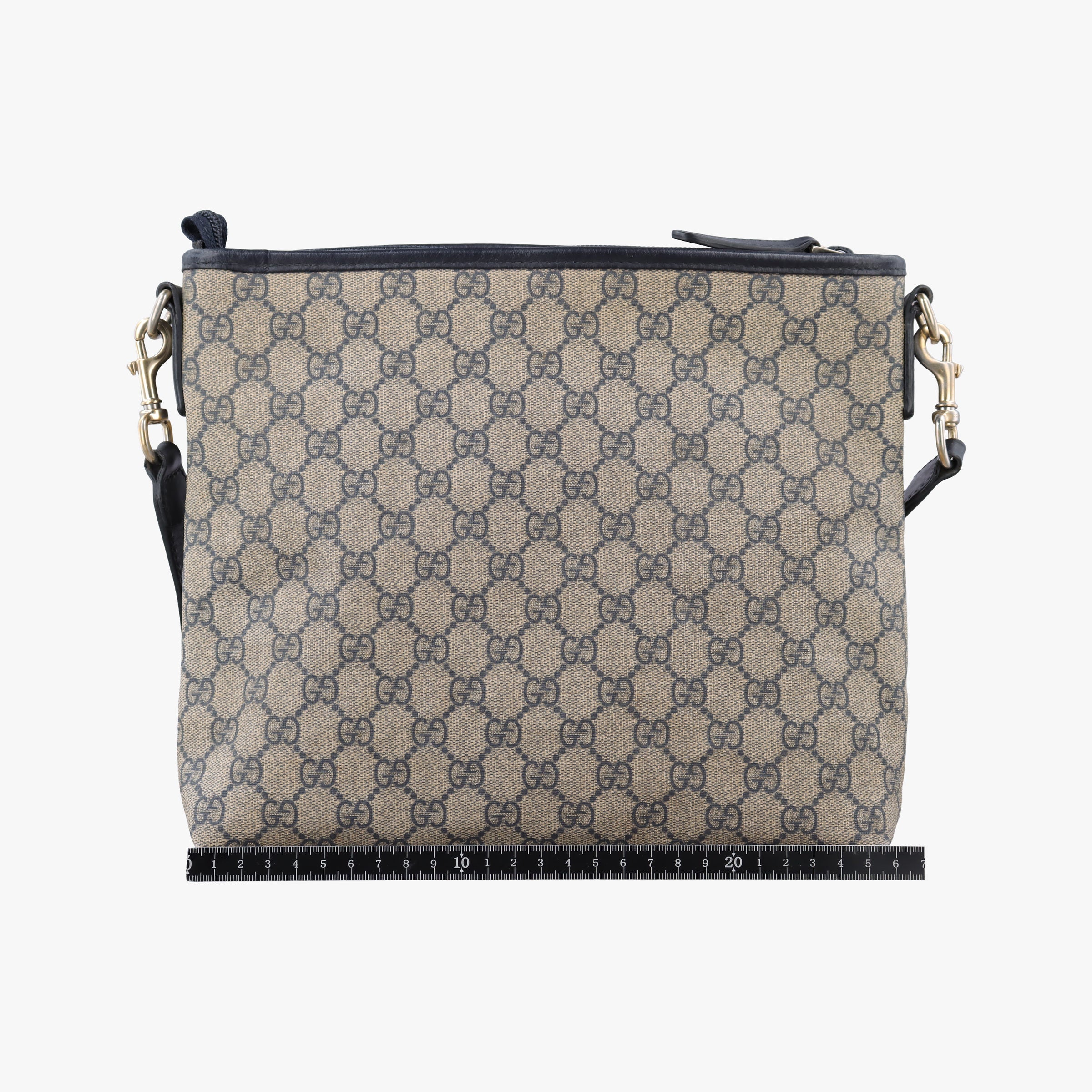 GG Supreme Messenger Brown PVC coated canvas×Leather 388926 C017983436GGスプリーム メッセンジャー ベージュ×ネイビー PVCコーティングキャンバス×レザー 388926 C017983436